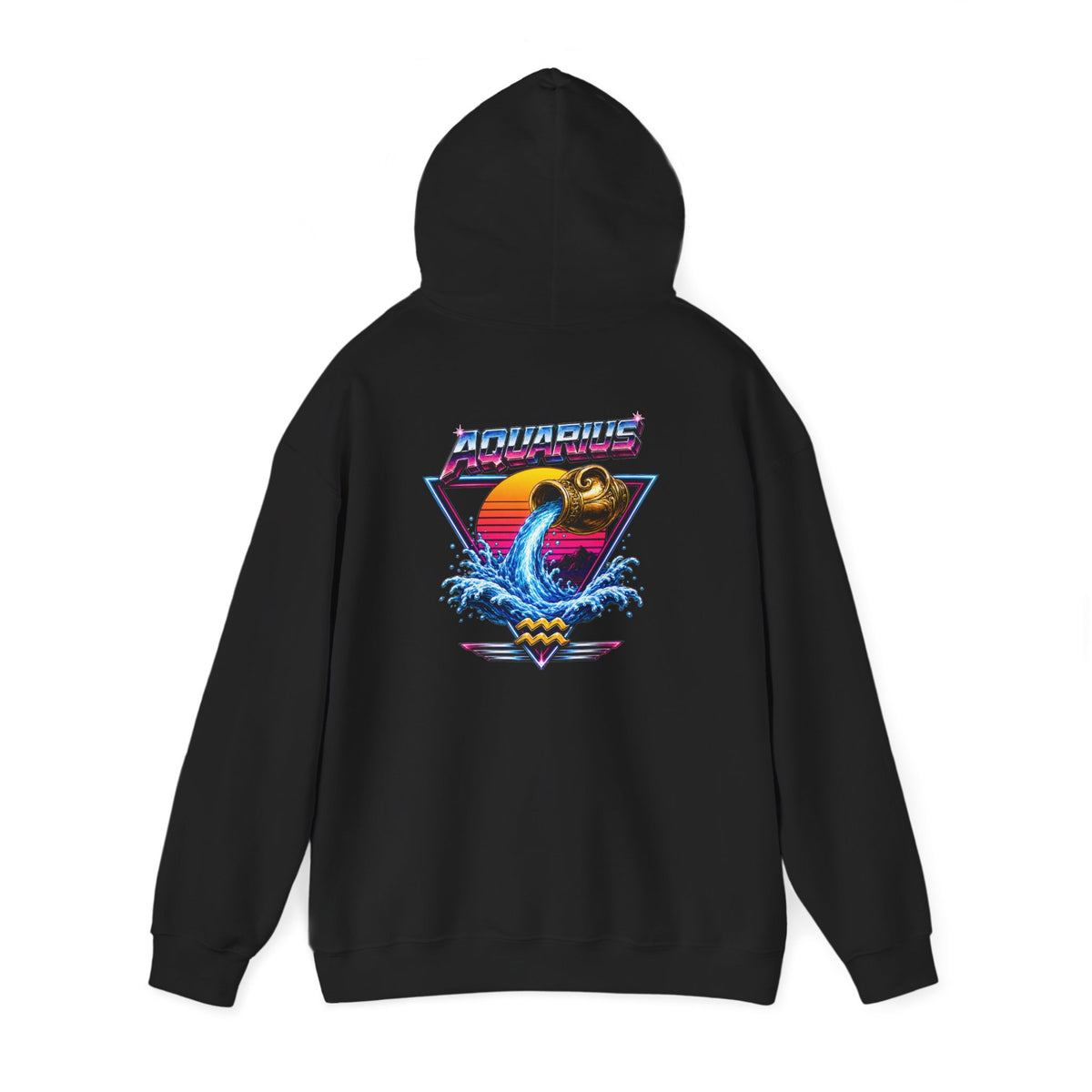 Retro Sunset Aquarius Hoodie —  Graphic Sweatshirt