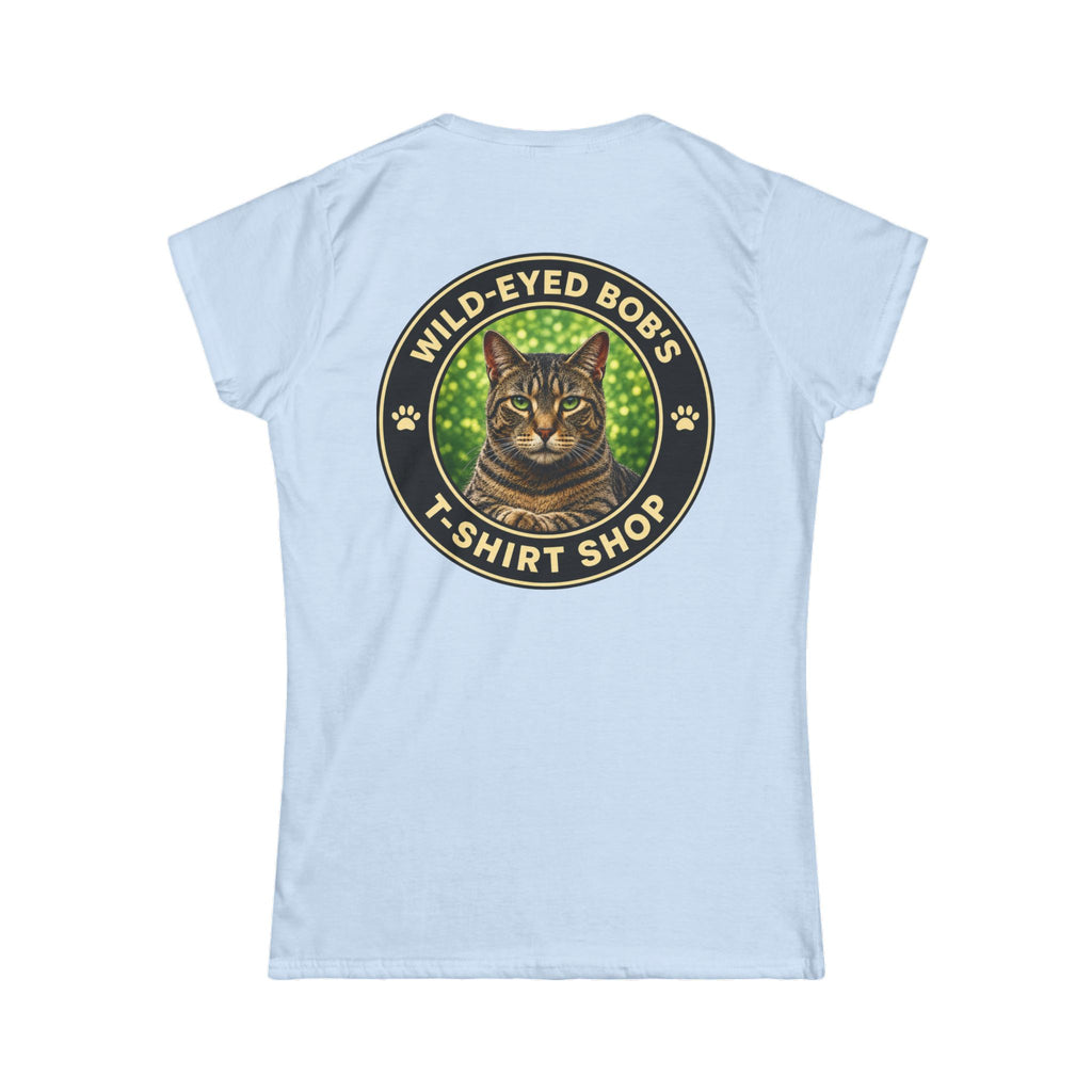 "Wild-Eyed Bob's T-Shirt Shop" Cat Logo Tee