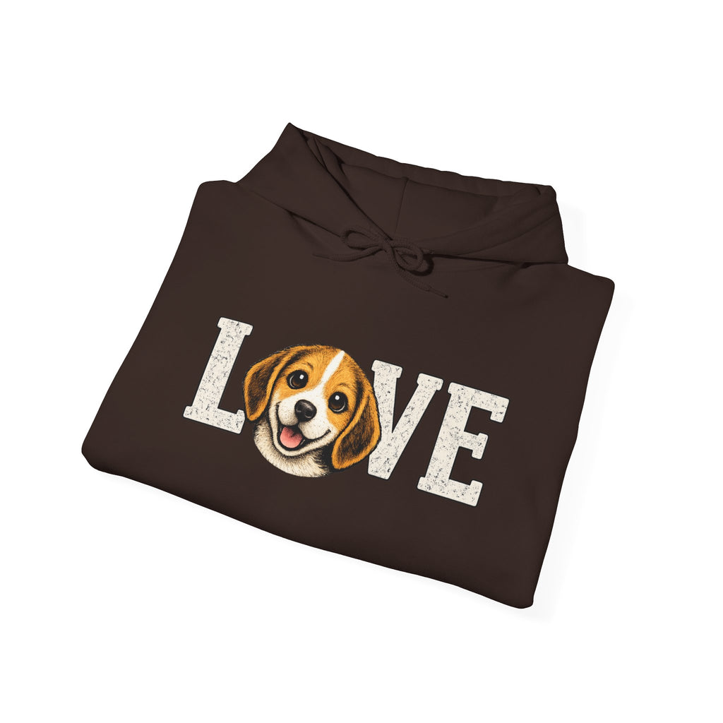 Beagle Love Hoodie - Cute Dog Face "LOVE" Sweatshirt for Dog Lovers