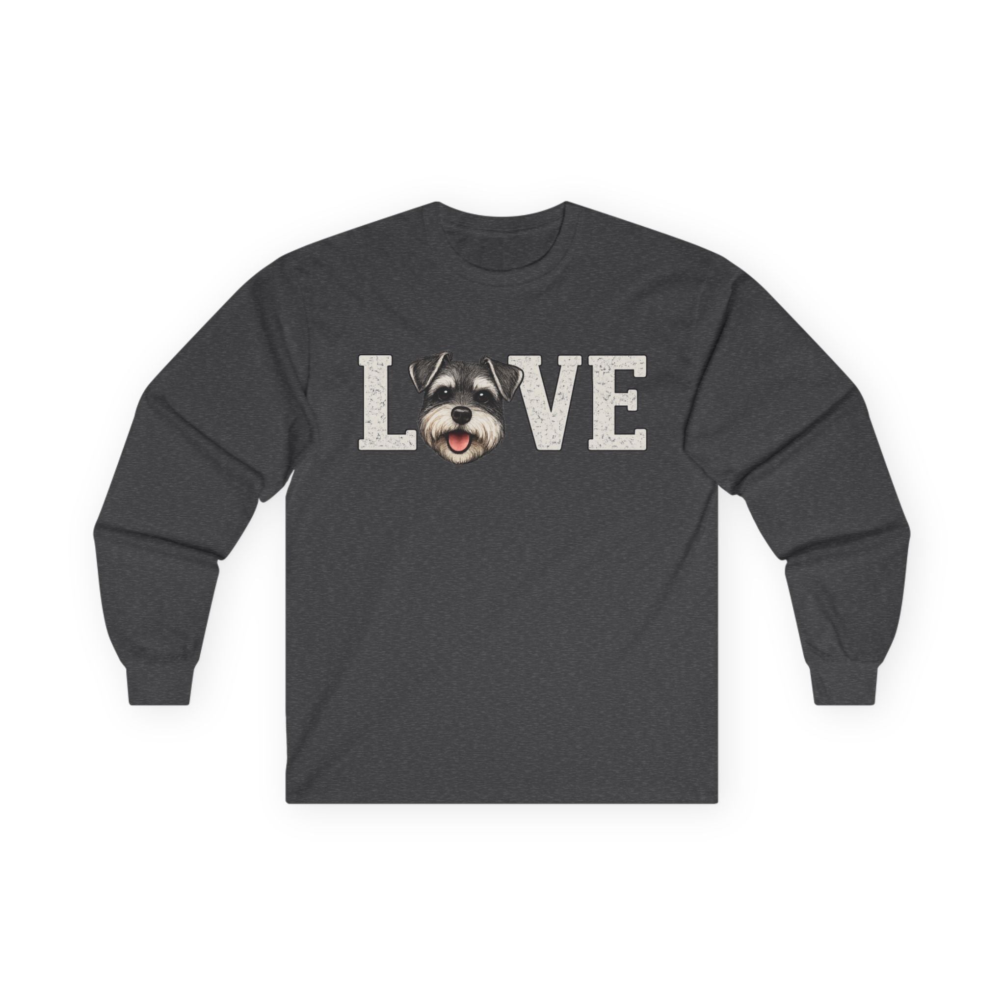 Schnauzer 'LOVE' Long Sleeve Tee – Dog Lover Shirt