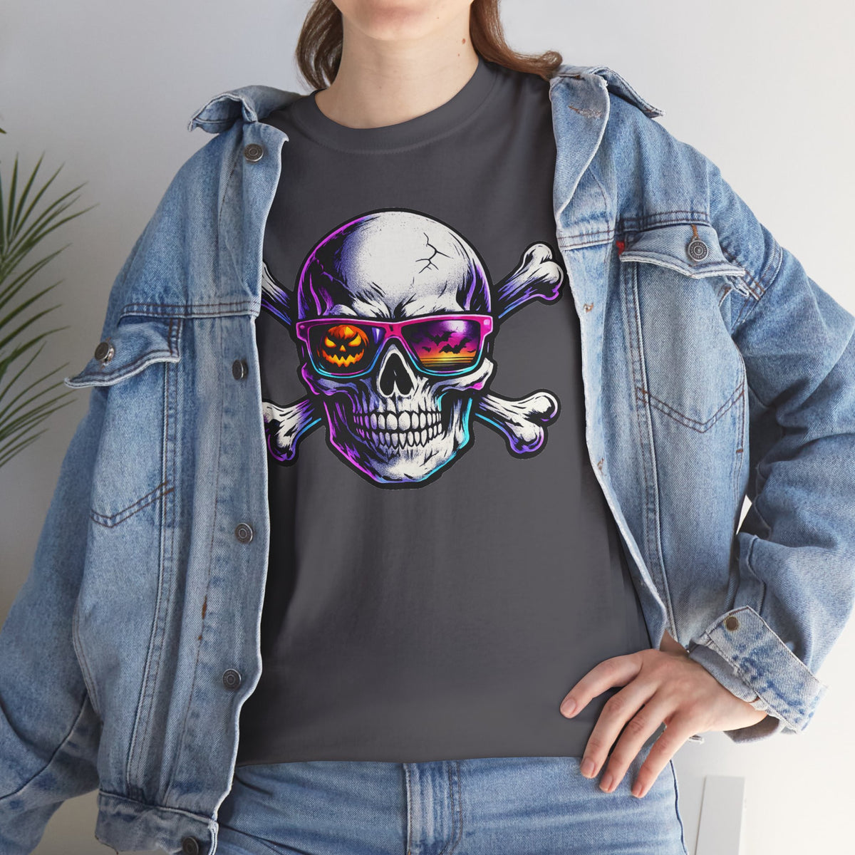 Neon Skull & Crossbones Graphic Tee