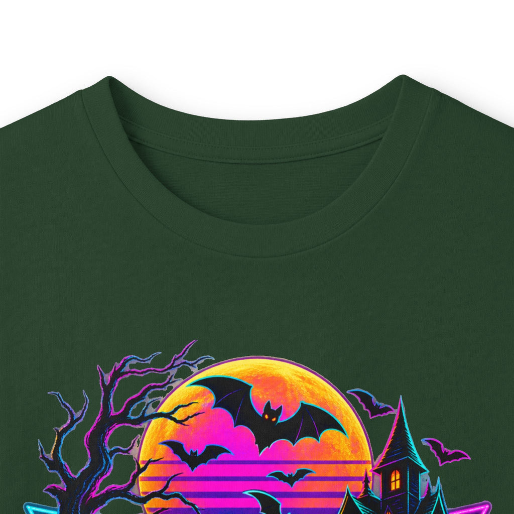 Halloween Ghosts Long Sleeve Tee – Neon Spooky Pumpkin Graveyard Shirt