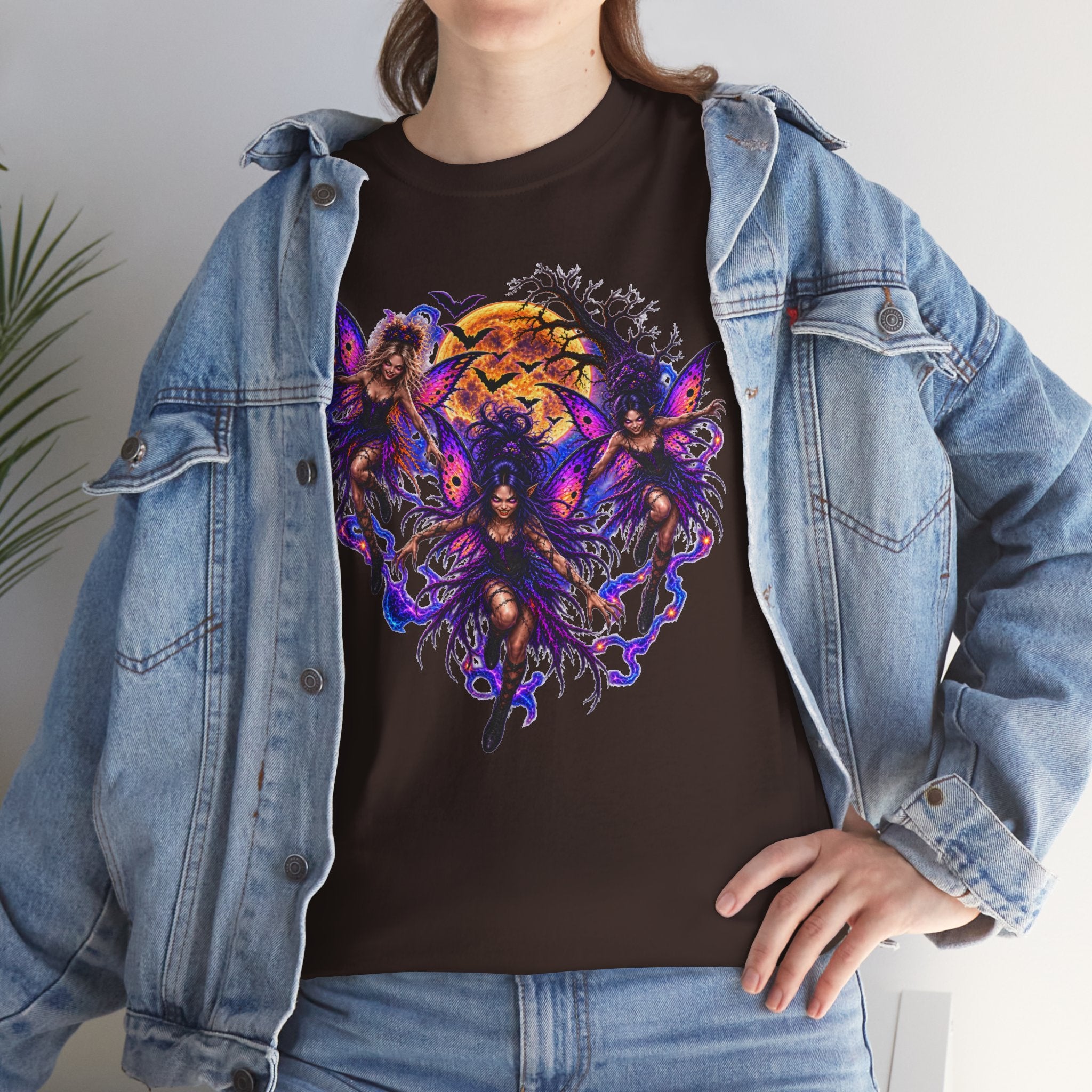 Evil Fairy T‑Shirt — Gothic Moonlit Graphic Tee