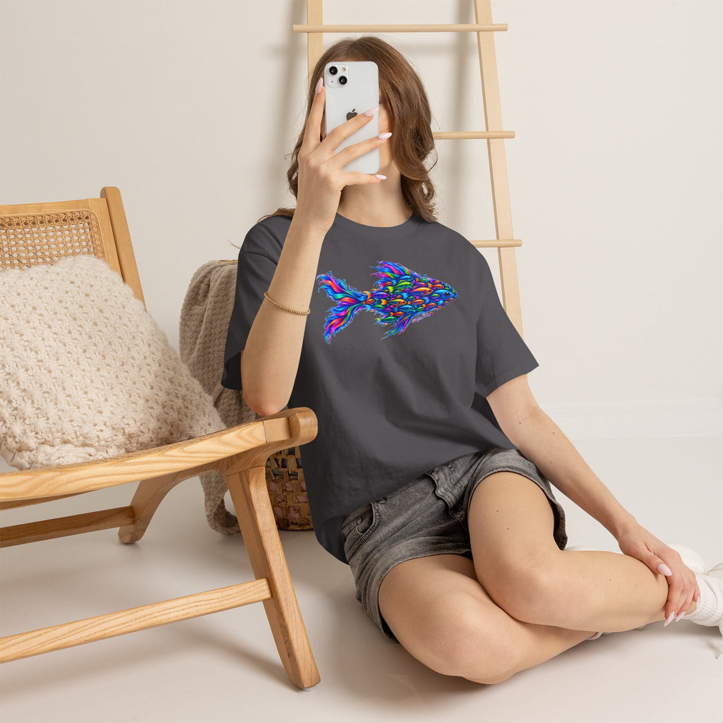 Colorful Fish Graphic Tee — Vibrant Ocean Art T-Shirt