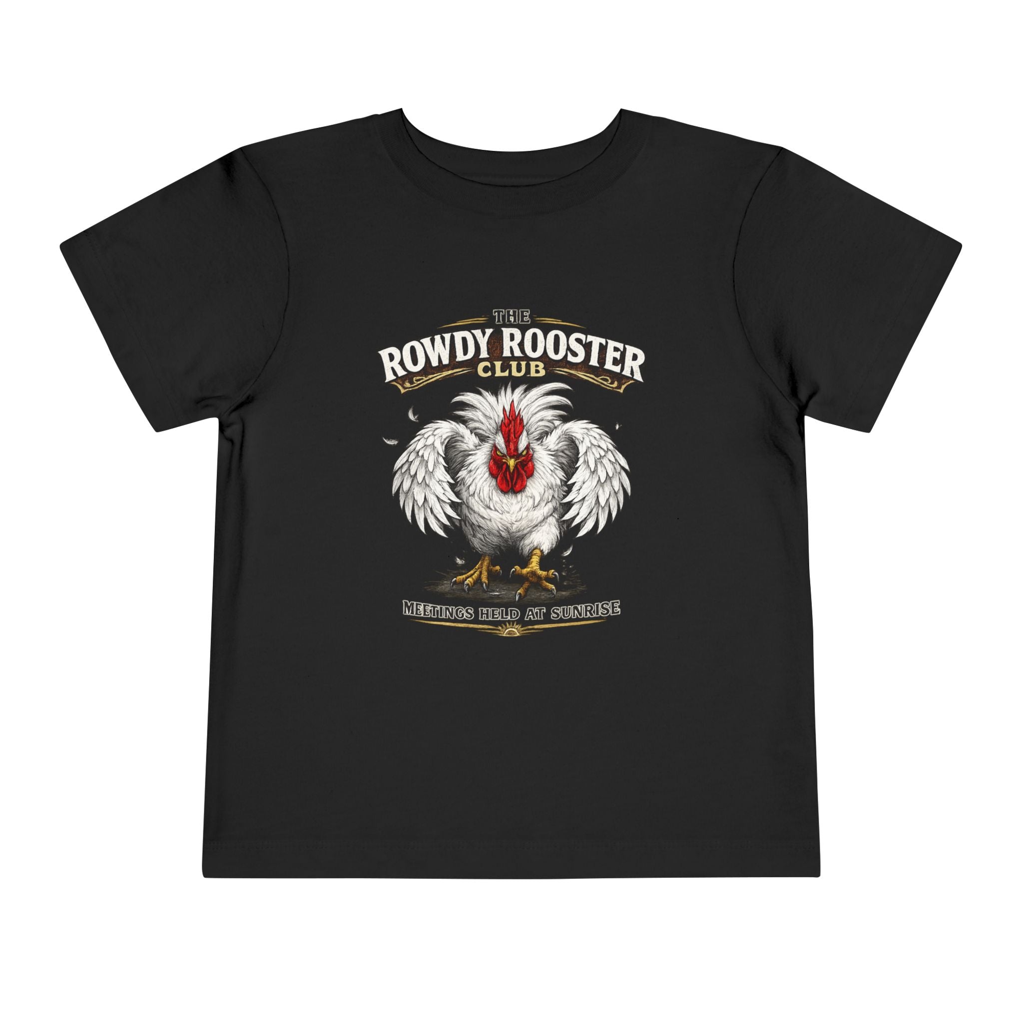 Rowdy Rooster Club Toddler Tee — Cute Rooster Graphic Shirt for Kids