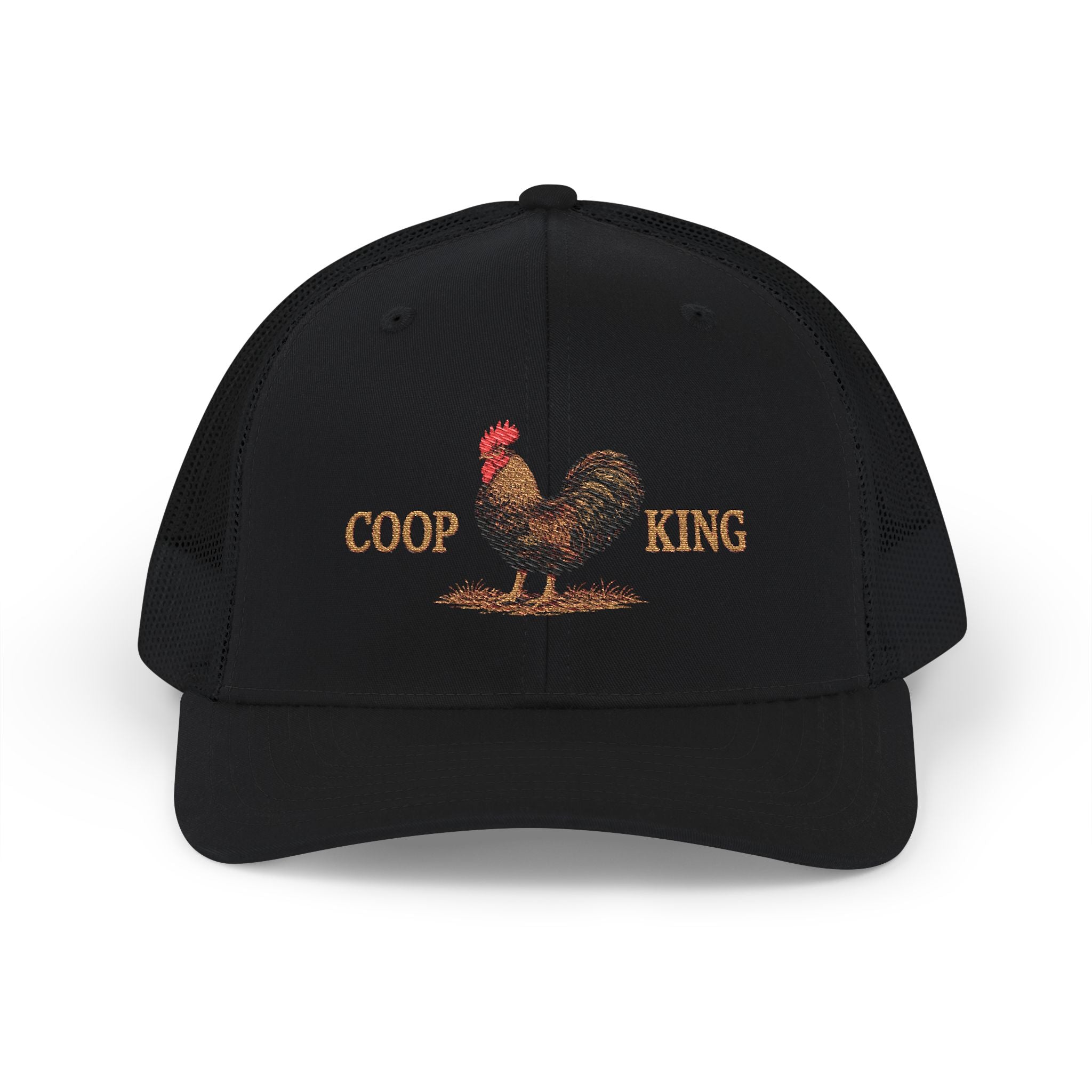 Coop King Trucker Hat - Rooster Farm Snapback Cap