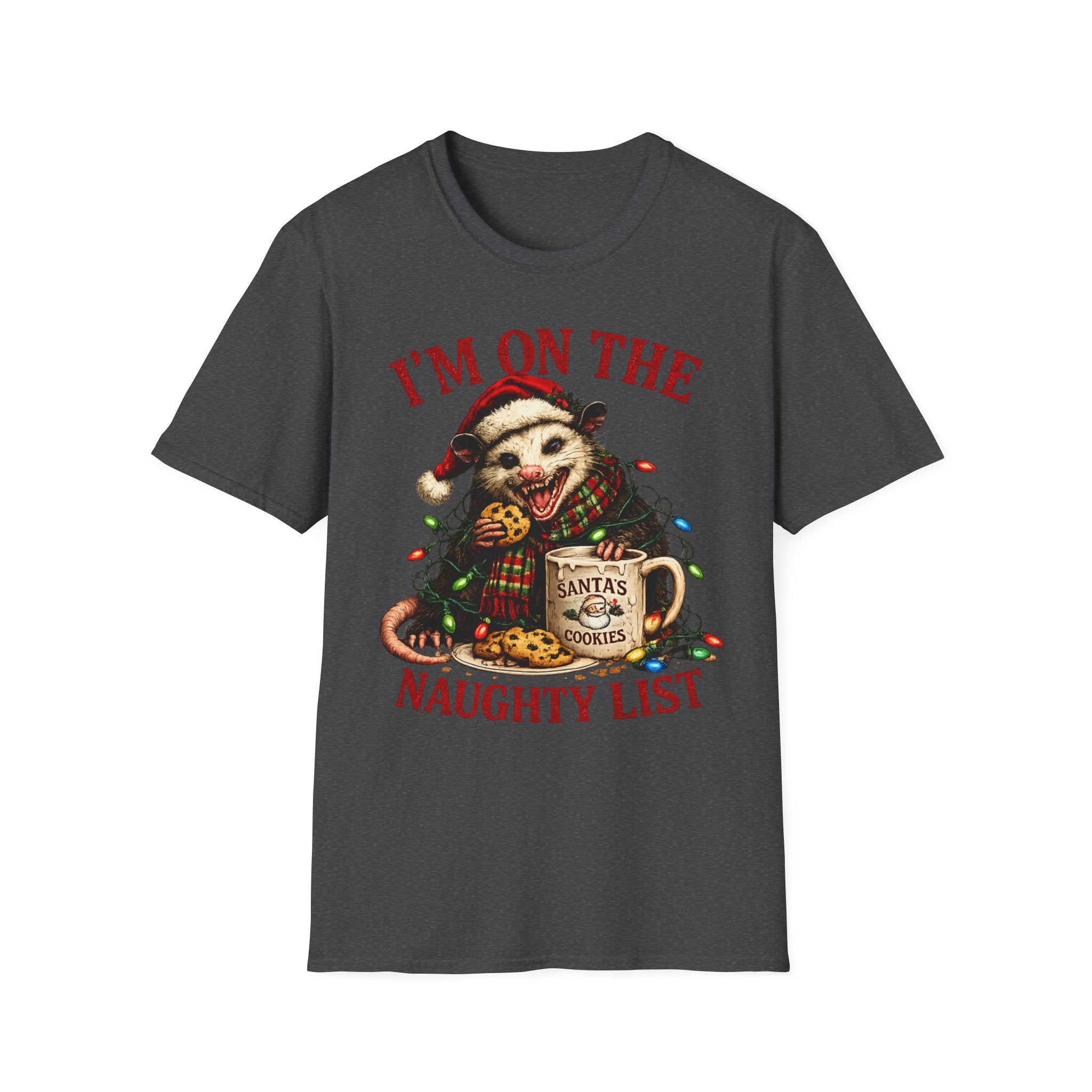 I'm On The Naughty List Possum T-Shirt — Funny Holiday Christmas Tee