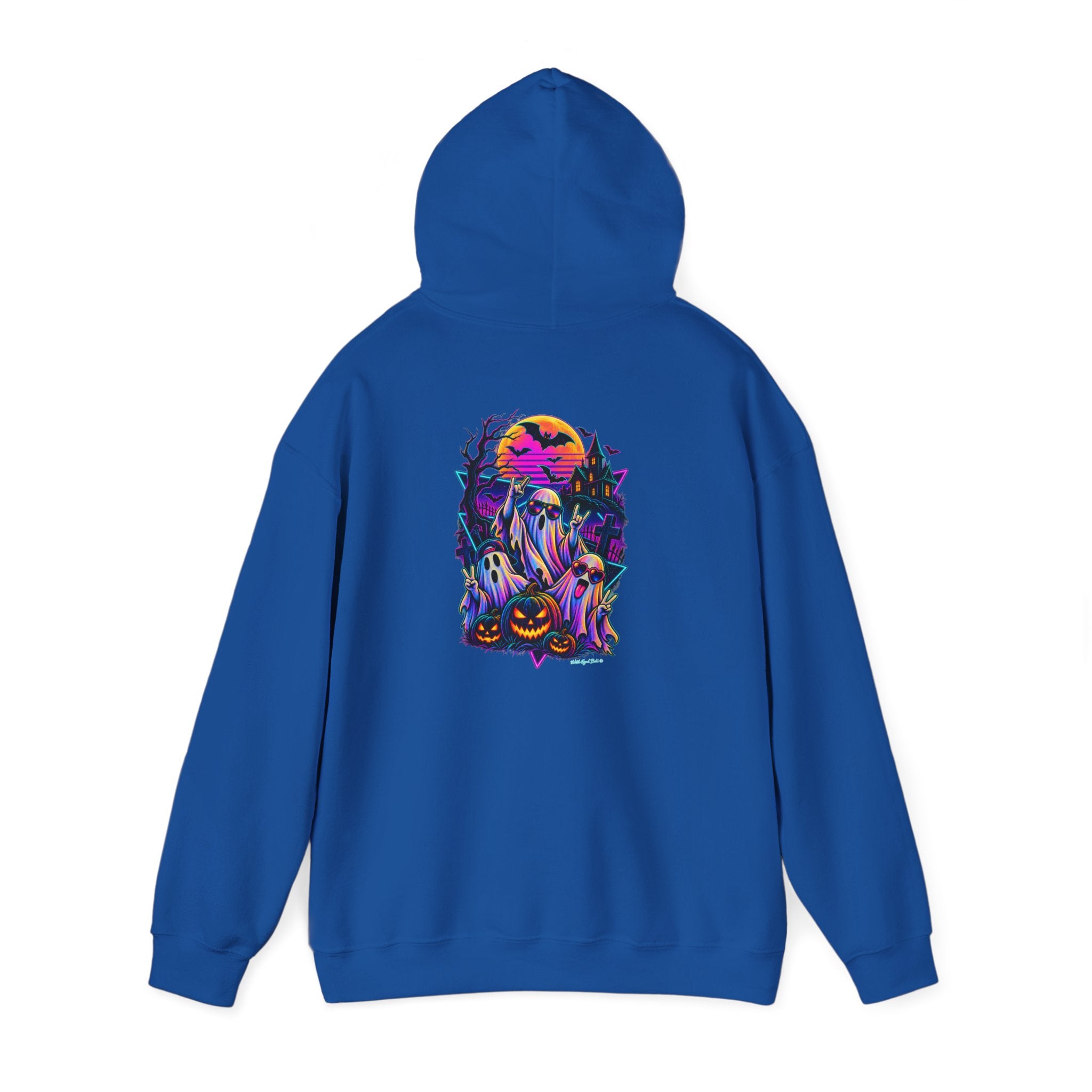 Halloween Ghosts Hoodie — Neon Haunted Night Pumpkin Sweater