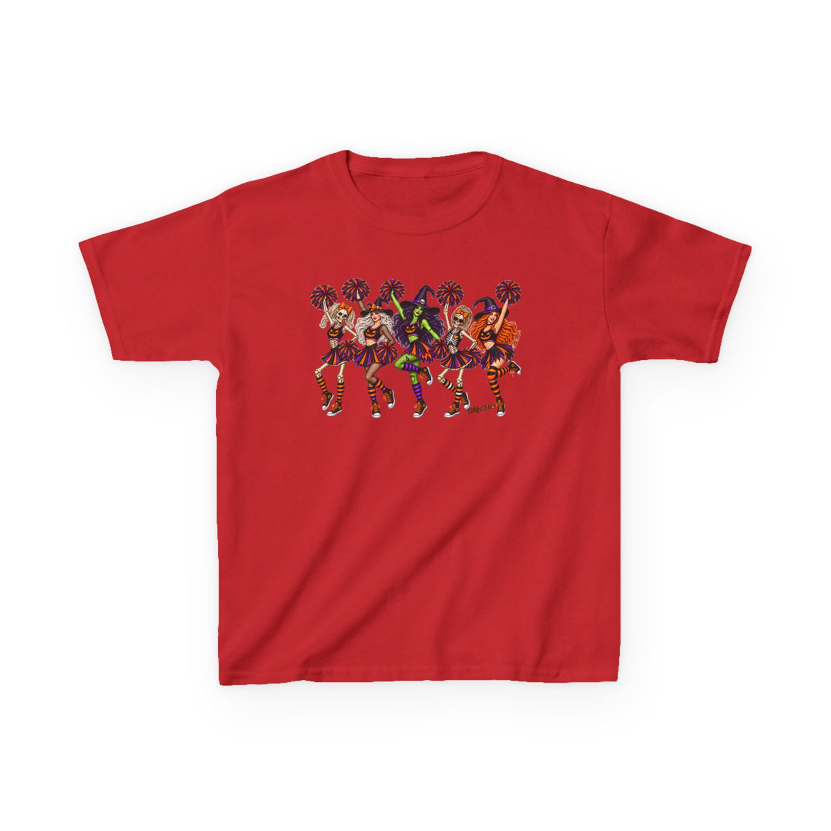 Kids Cheerleader Squad T‑Shirt — Colorful  Dancers Graphic Tee