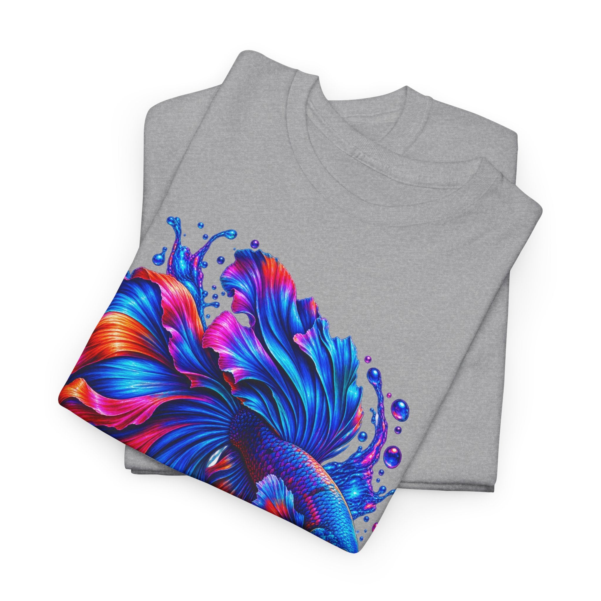 Betta Fish Art Tee — Vibrant Colorful Aquarium Fish Graphic T-Shirt