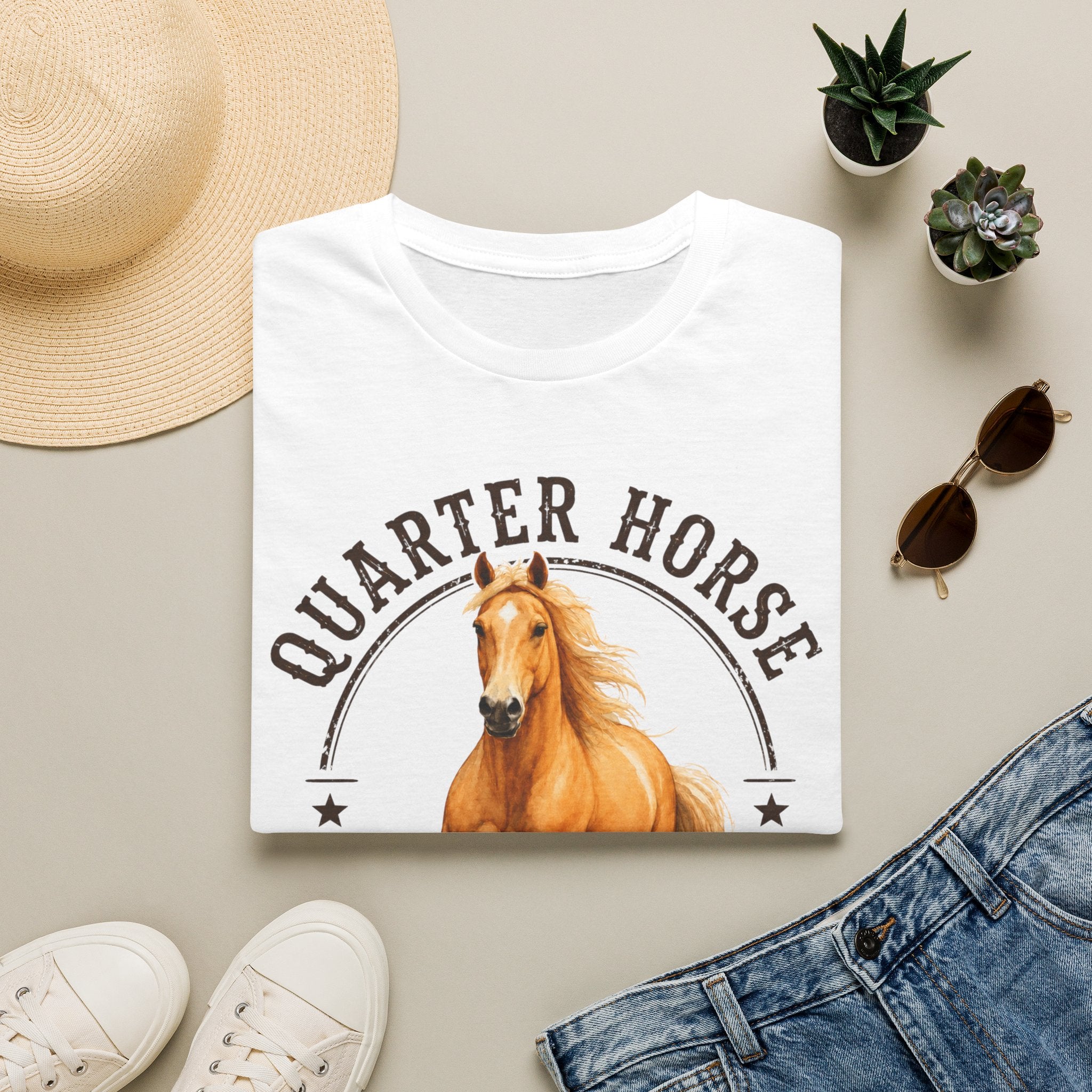 Quarter Horse T-Shirt — 'Quarter Horse 100% Love' Graphic Tee for Horse Lovers