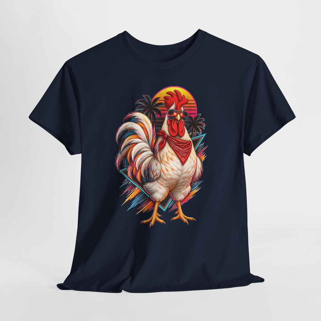 Rooster Sunset T-Shirt — Tropical Vintage Rooster Graphic Tee