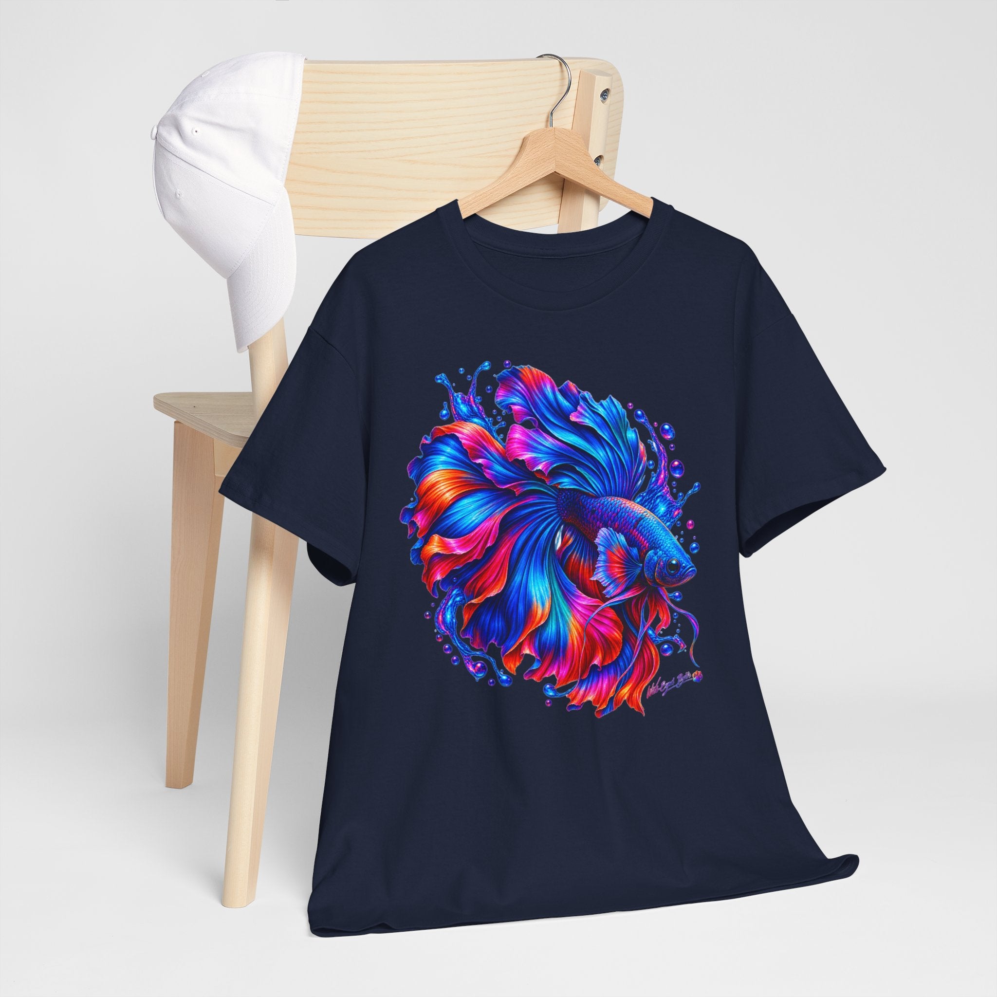 Betta Fish Art Tee — Vibrant Colorful Aquarium Fish Graphic T-Shirt