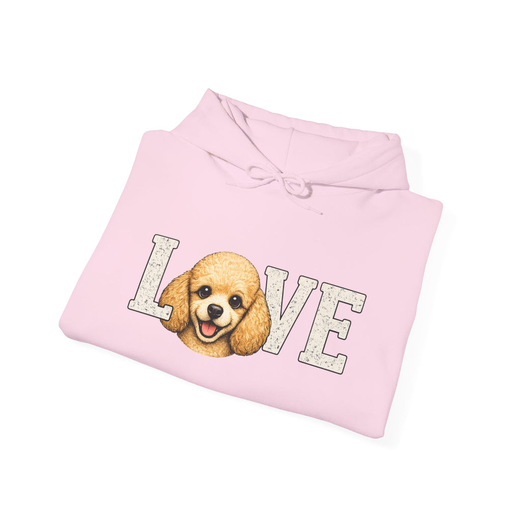 Poodle Love Hoodie – Cute Poodle Face "LOVE" Sweatshirt