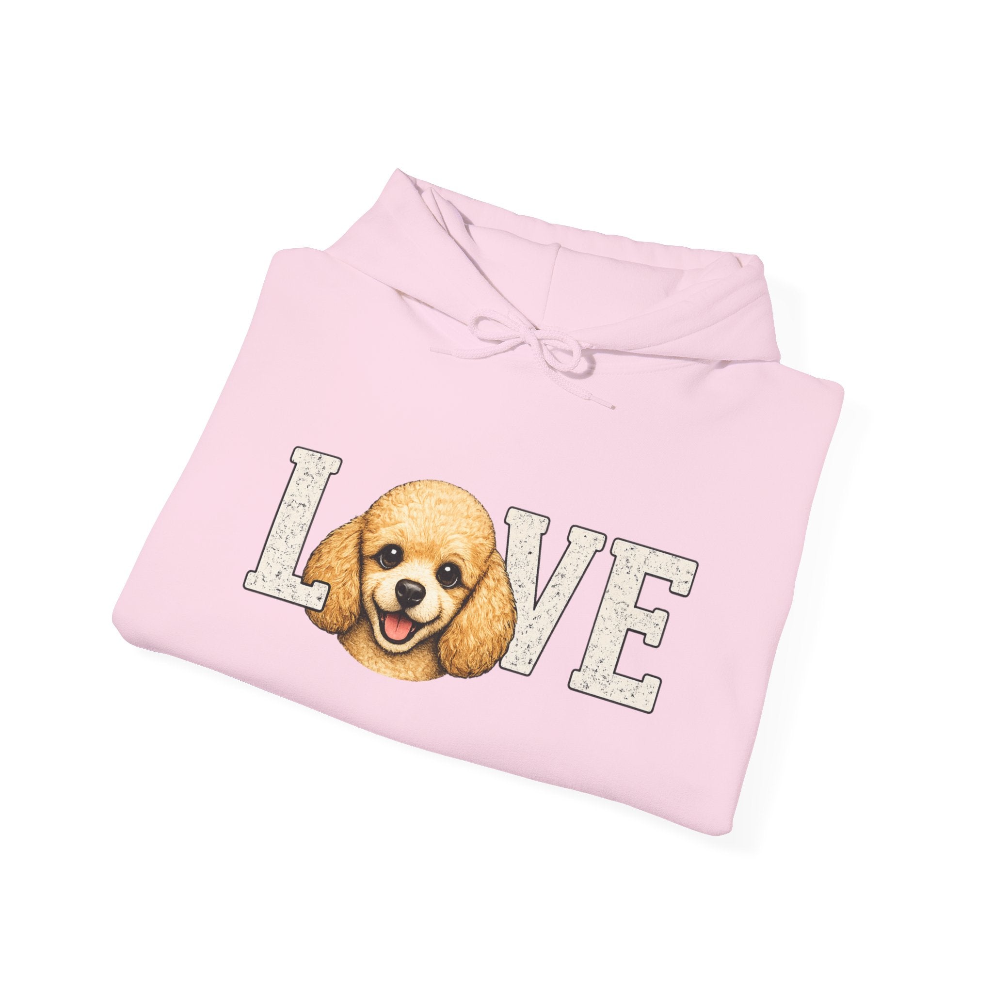 Poodle Love Hoodie – Cute Poodle Face "LOVE" Sweatshirt