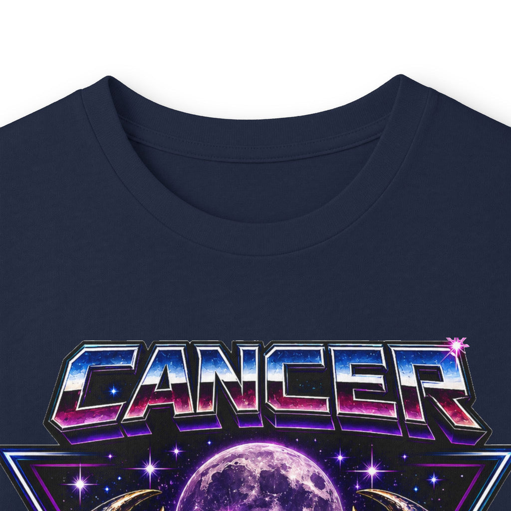 Cosmic Cancer Zodiac Crab Long Sleeve Tee — Retro Space Graphic "Cancer" Zodiac Shirt
