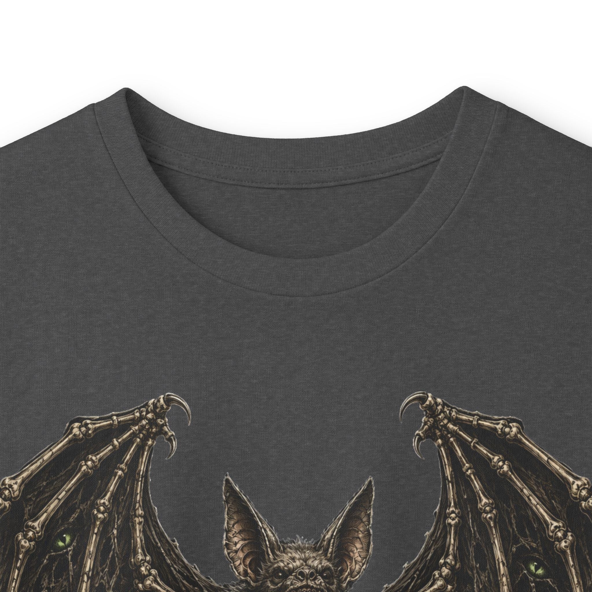 Bat Illustration Long Sleeve Tee — Gothic Bat Graphic Shirt