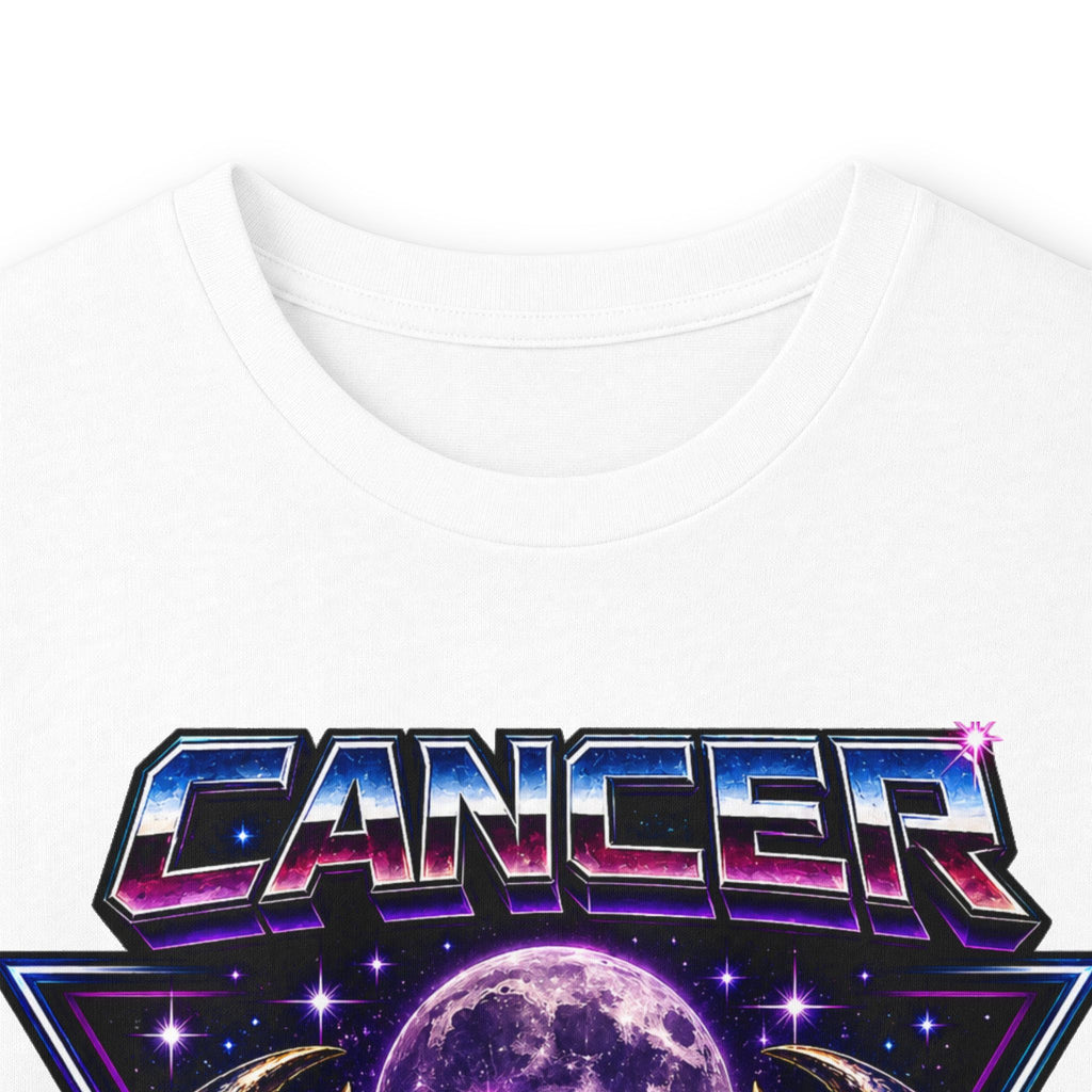 Cosmic Cancer Zodiac Crab Long Sleeve Tee — Retro Space Graphic "Cancer" Zodiac Shirt