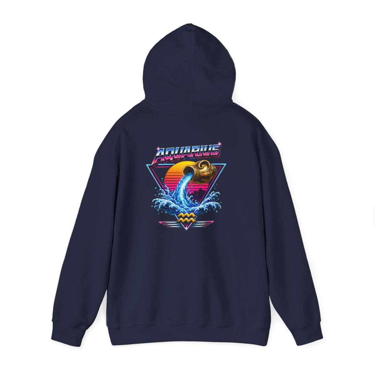Retro Sunset Aquarius Hoodie —  Graphic Sweatshirt