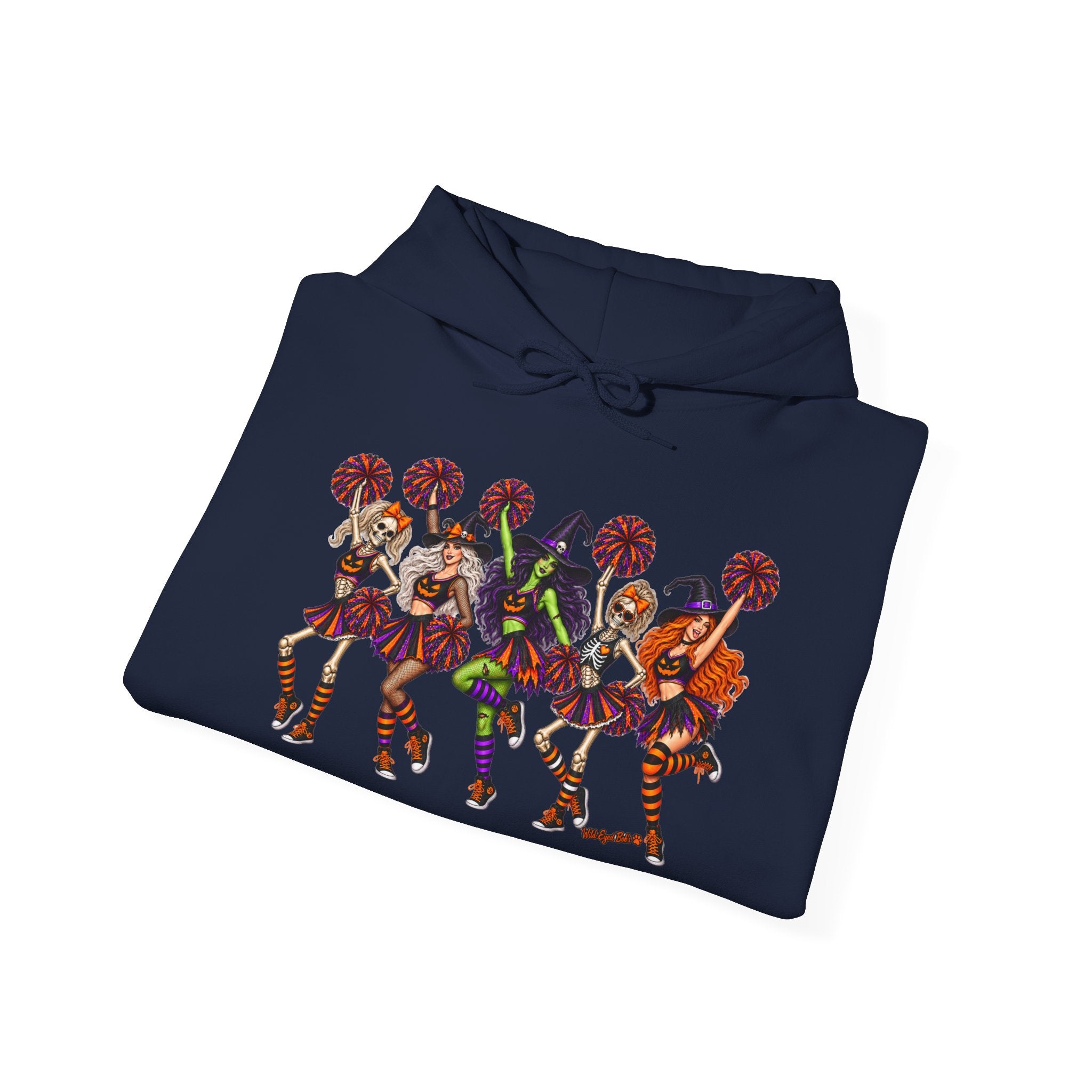 Chreerleader Squad Graphic Hoodie — Colorful Dancing Cheerleader Squad Design