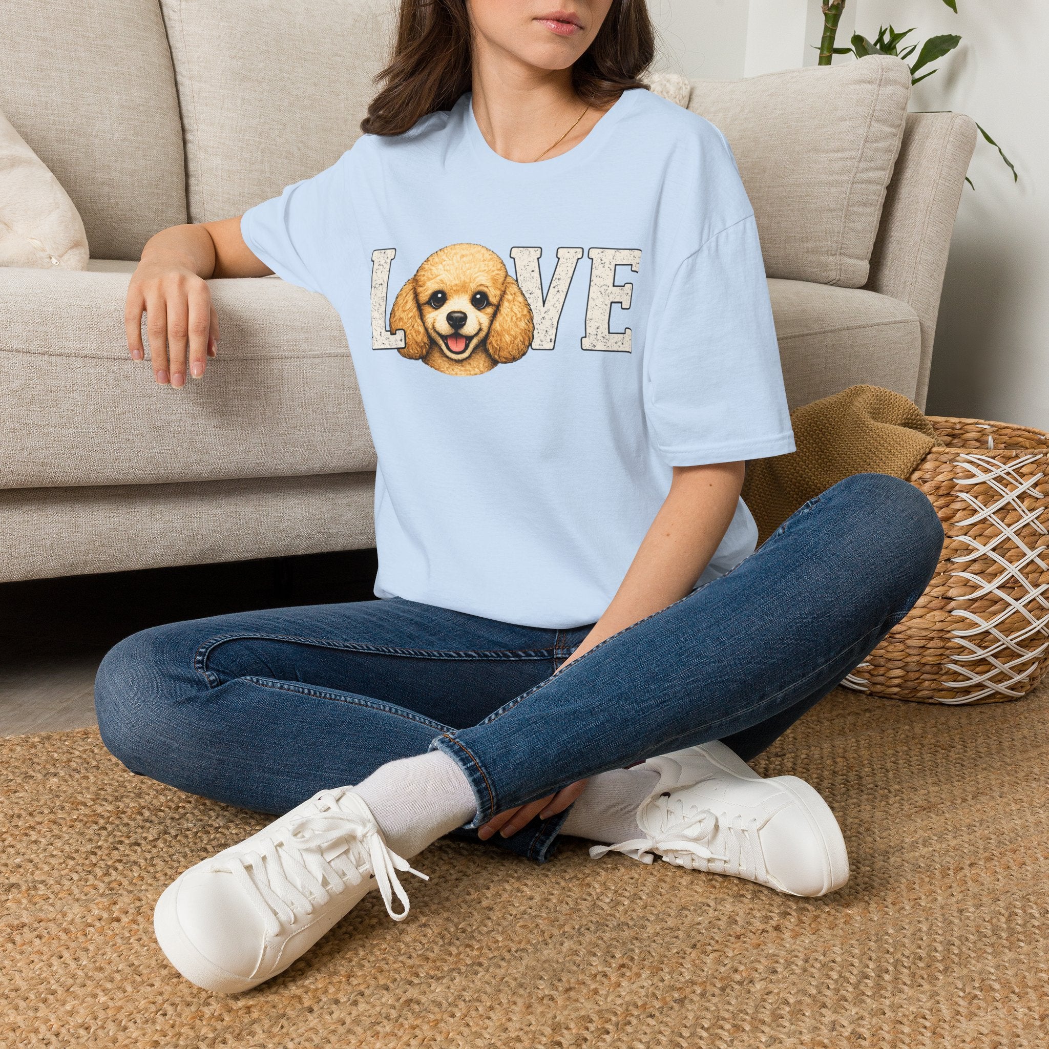Poodle pup T-Shirt — Cute Poodle Face Tee for Dog Lovers