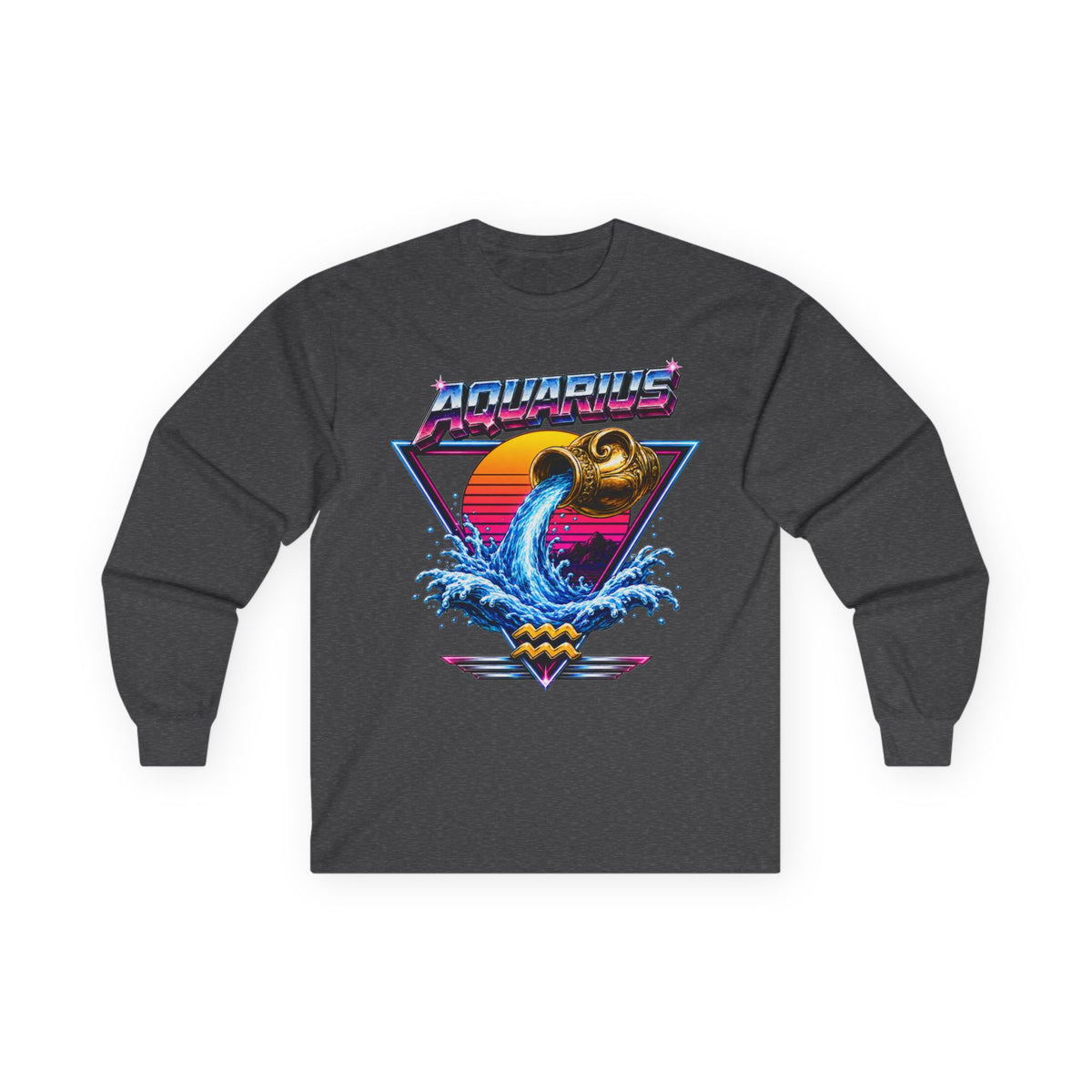 Aquarius Retro Wave Long Sleeve Tee