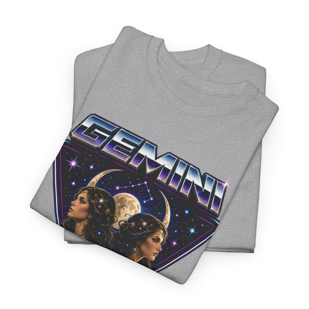 Gemini Zodiac Tee — Retro Twin Goddess Astrology T-Shirt
