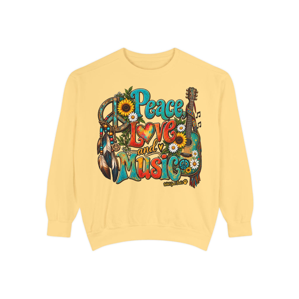 Peace Love and Music -Boho Sweatshirt