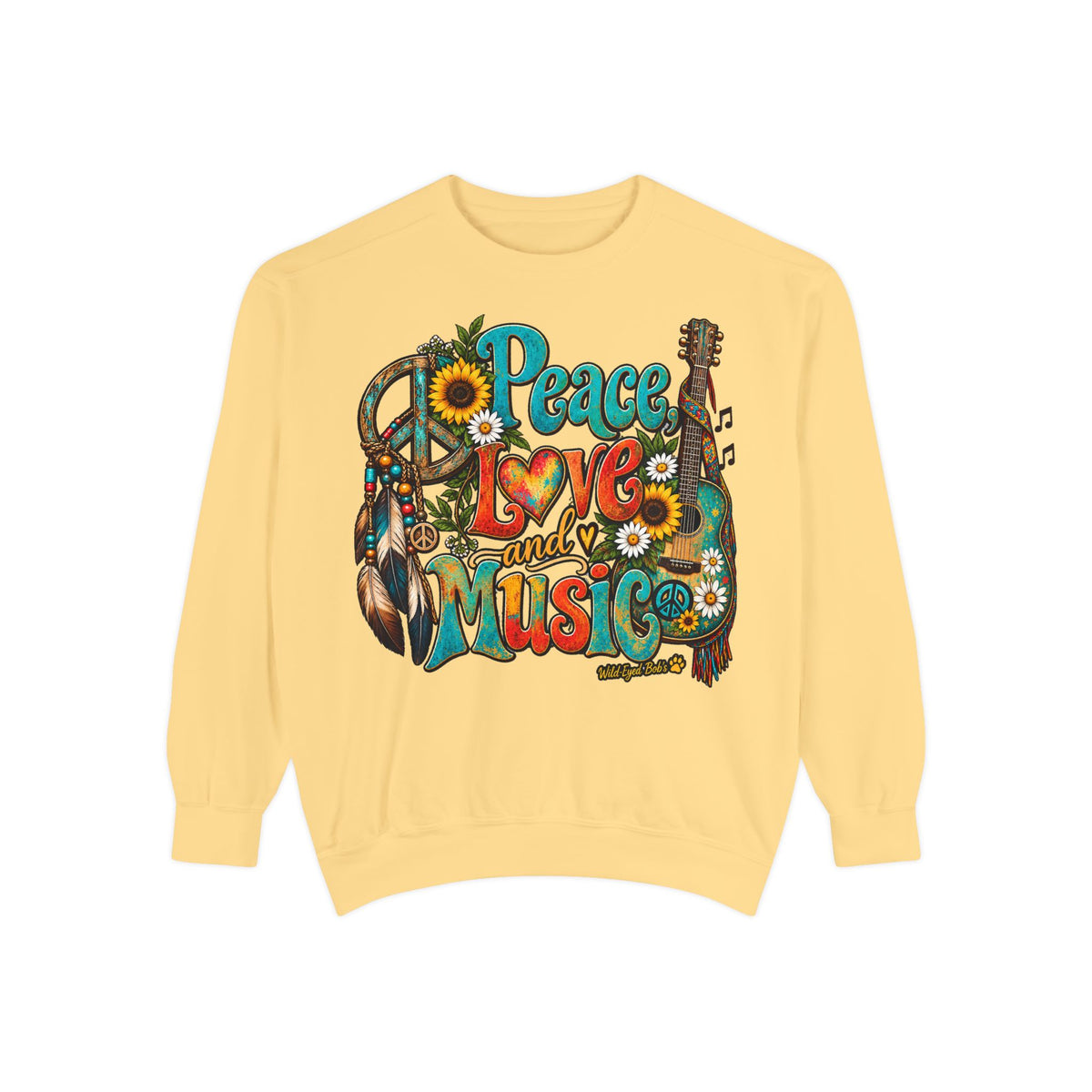 Peace Love and Music -Boho Sweatshirt