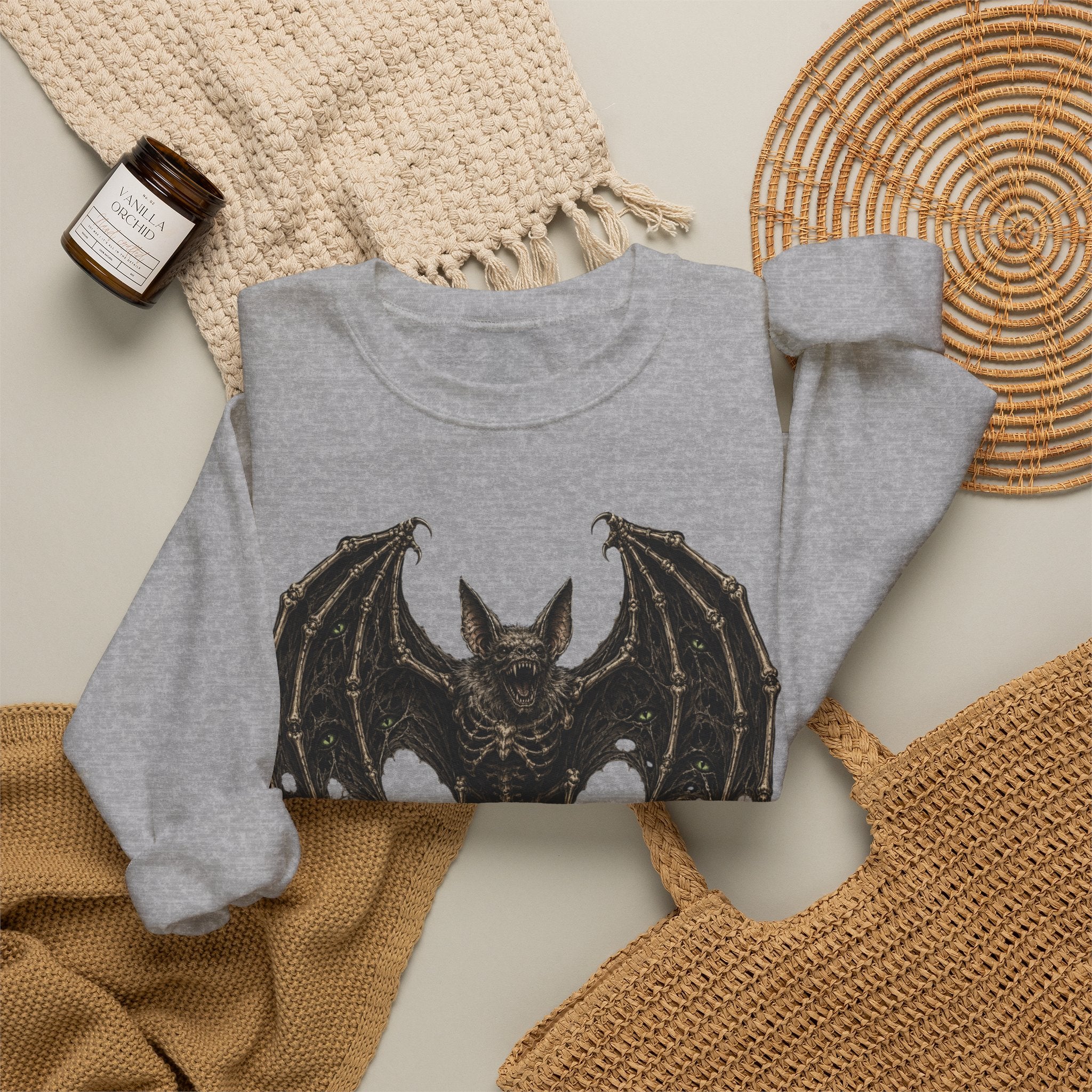 Gothic Bat Crewneck Sweatshirt