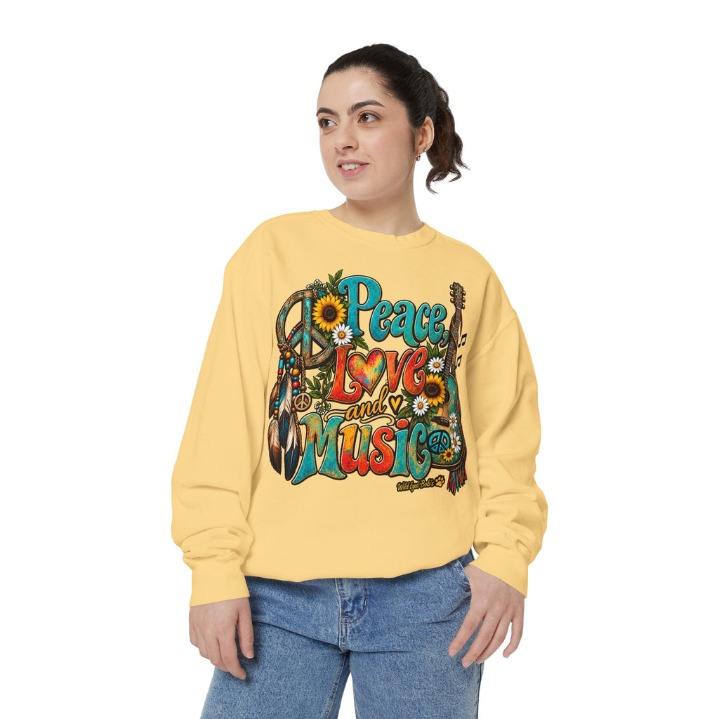 Peace Love and Music -Boho Sweatshirt