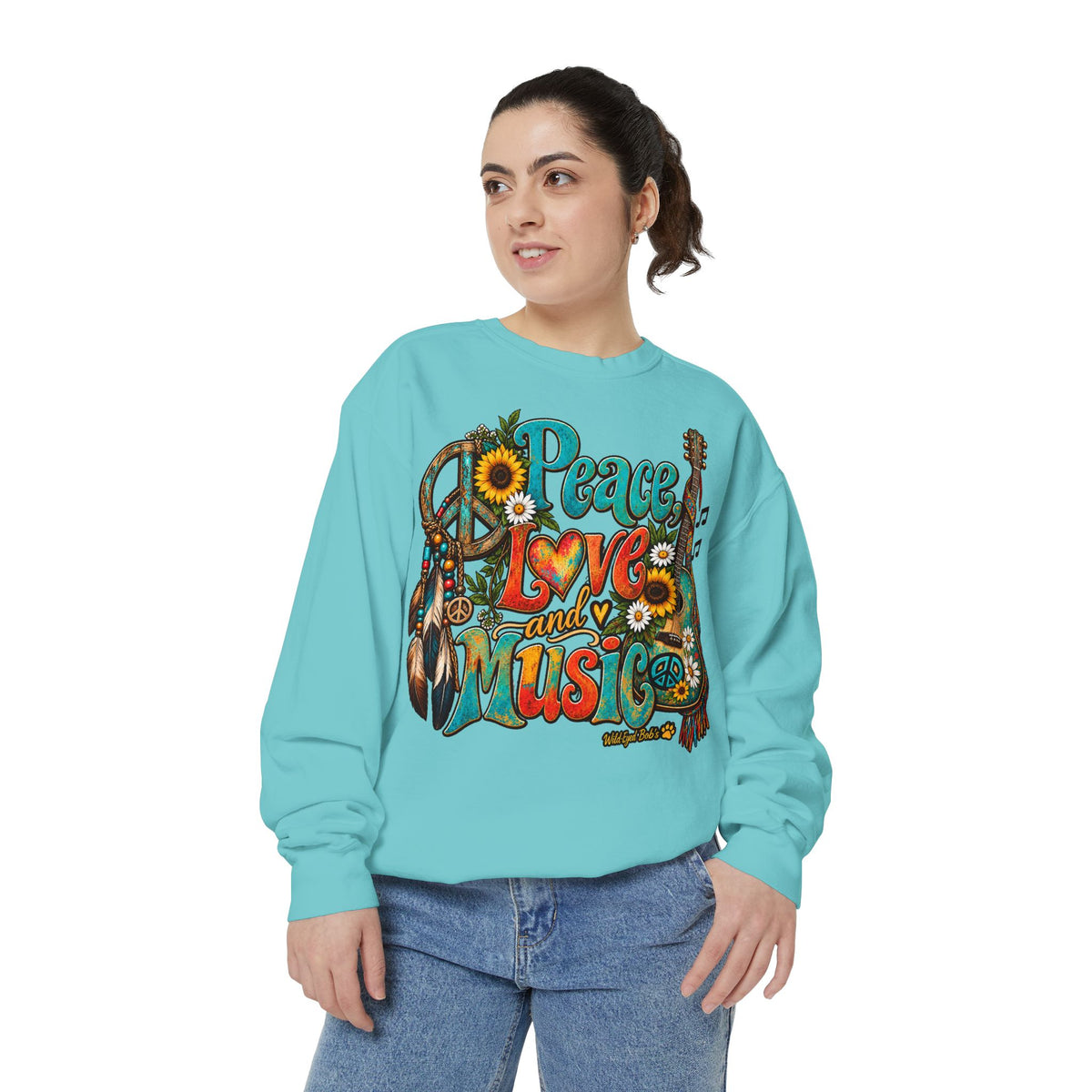 Peace Love and Music -Boho Sweatshirt