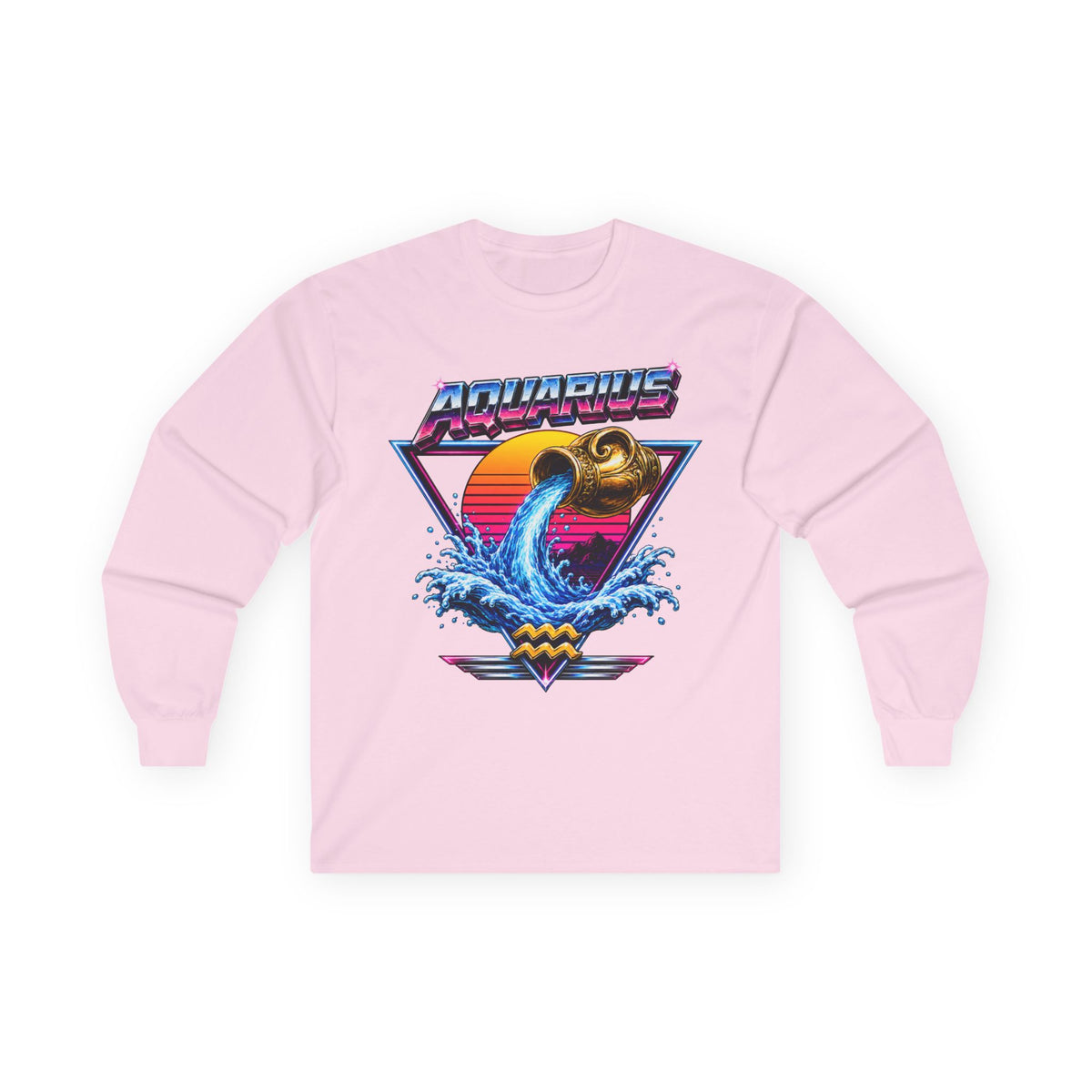 Aquarius Retro Wave Long Sleeve Tee