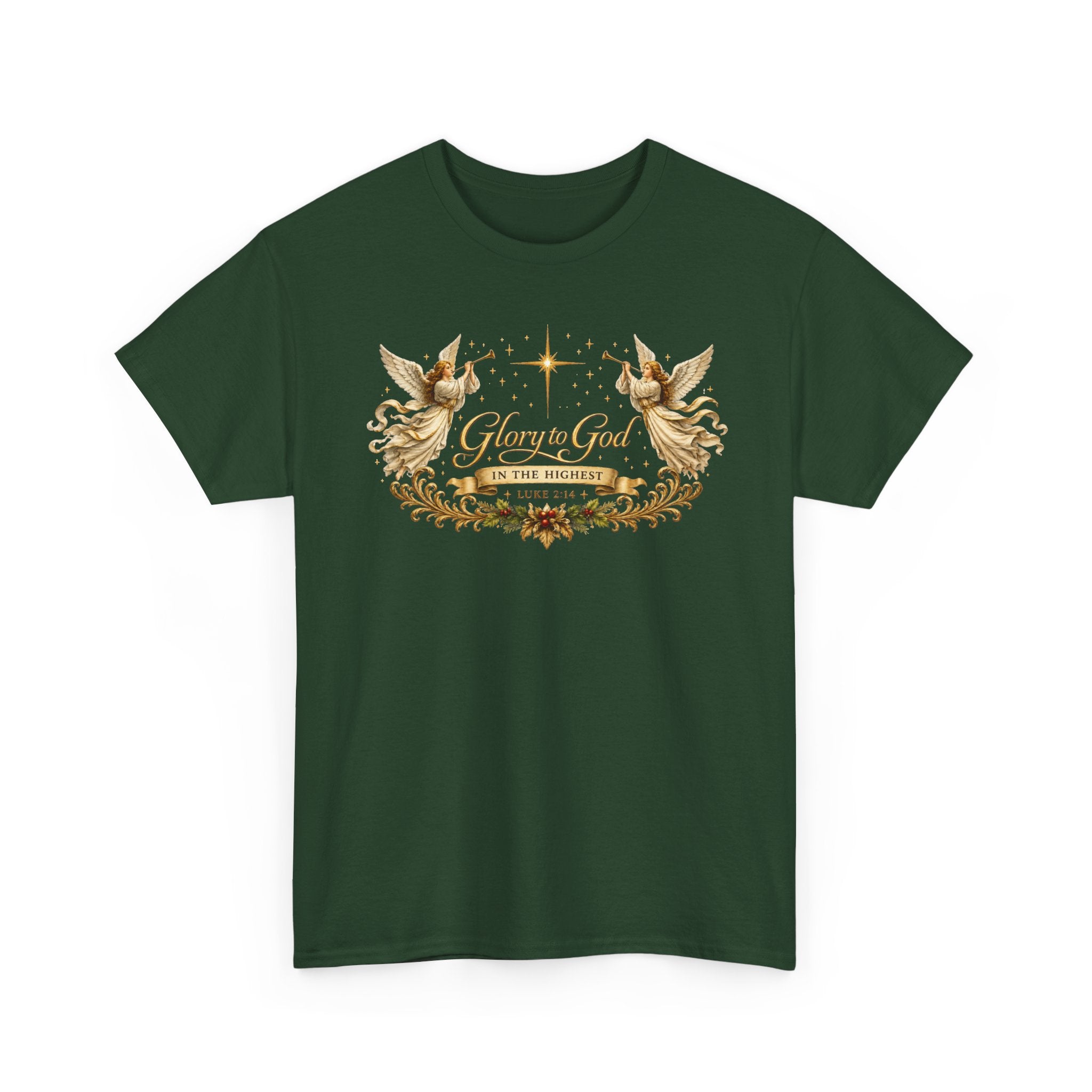 Glory to God Tee — Vintage Angel Christmas Gospel T-Shirt