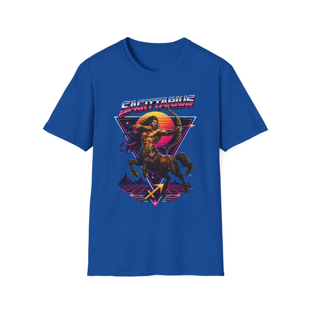 Sagittarius Archer T-Shirt — Retro Neon Zodiac Tee