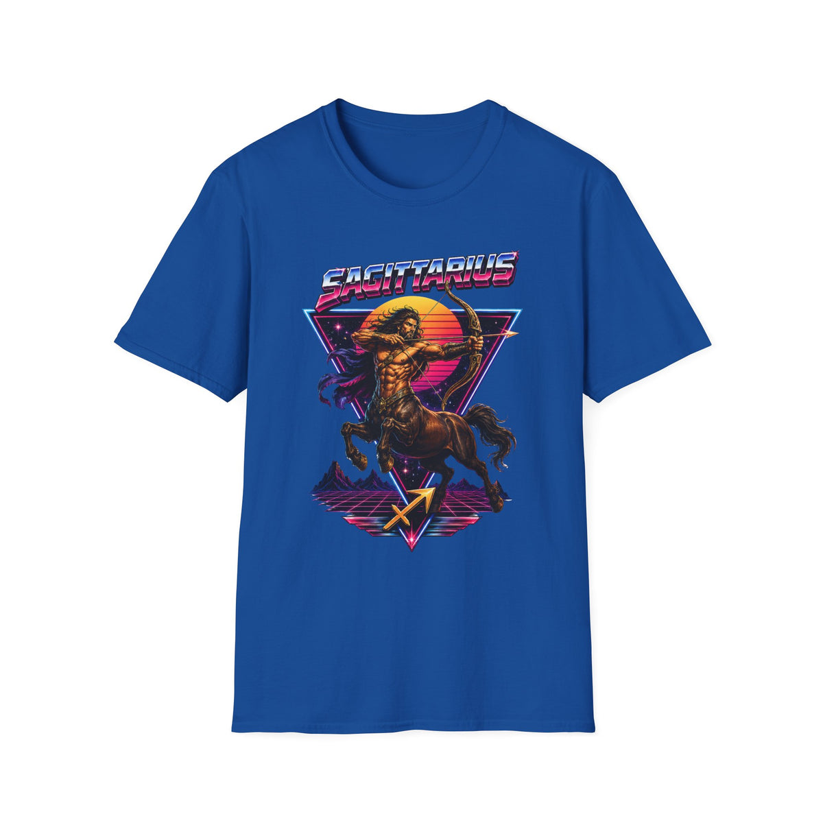 Sagittarius Archer T-Shirt — Retro Neon Zodiac Tee