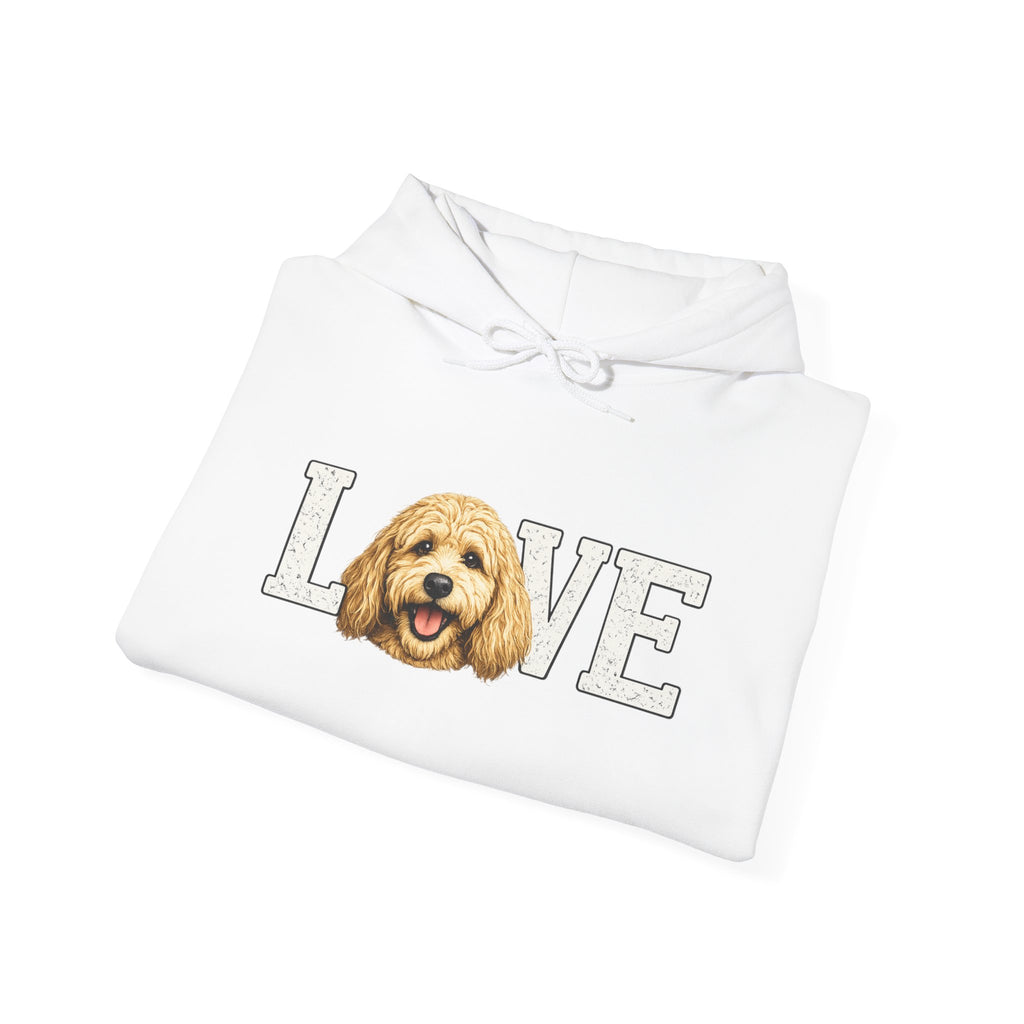 Goldendoodle Dog Love Hoodie – Cute Goldendoodle 'LOVE' Graphic Sweatshirt
