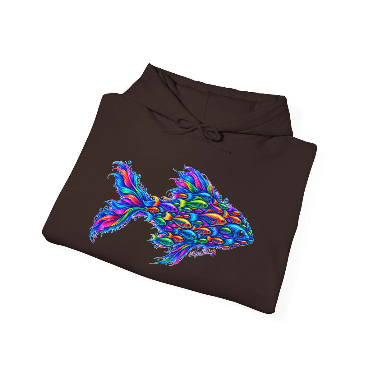 Fish Hoodie — Colorful Abstract Fish Graphic Pullover