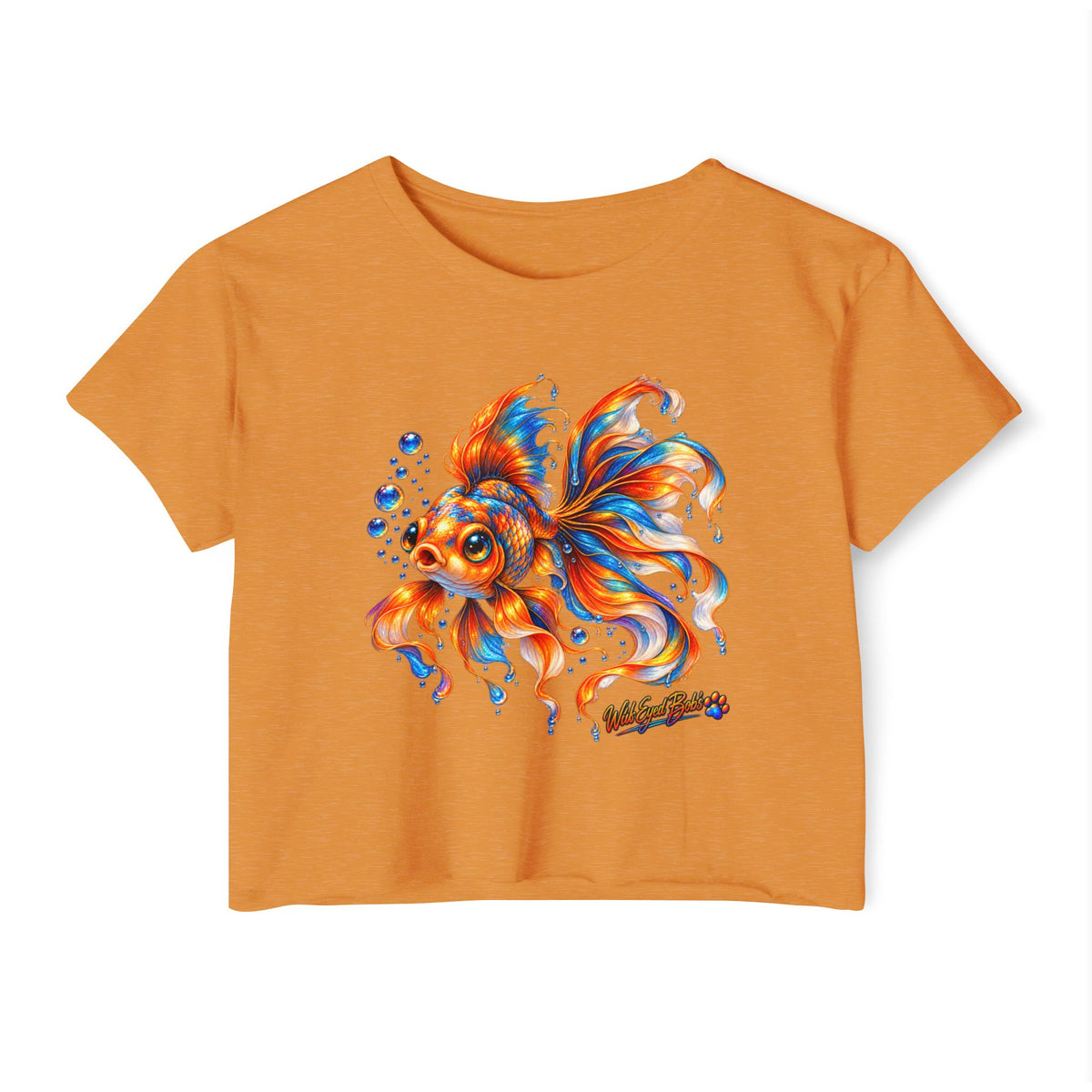 Goldfish Festival Crop Top – Colorful Aquatic Art Women's Crop Tee