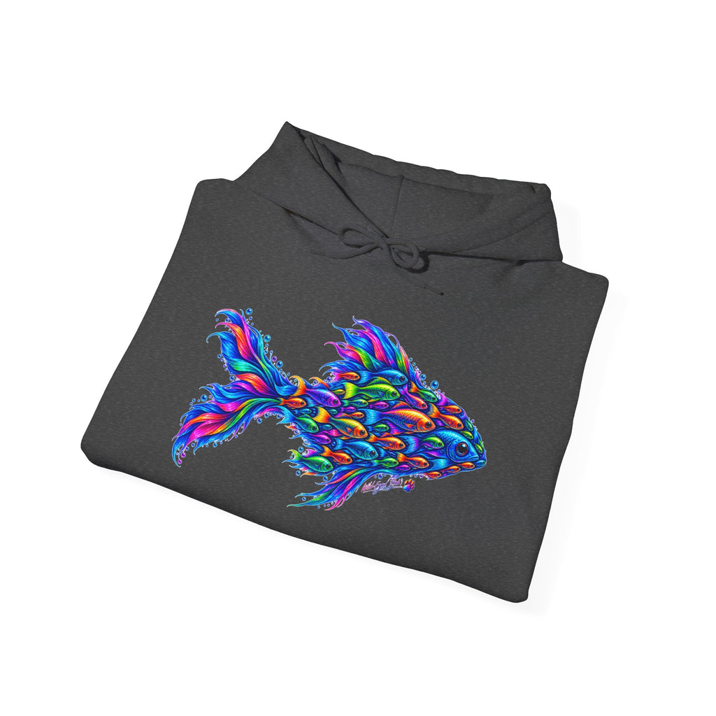 Fish Hoodie — Colorful Abstract Fish Graphic Pullover