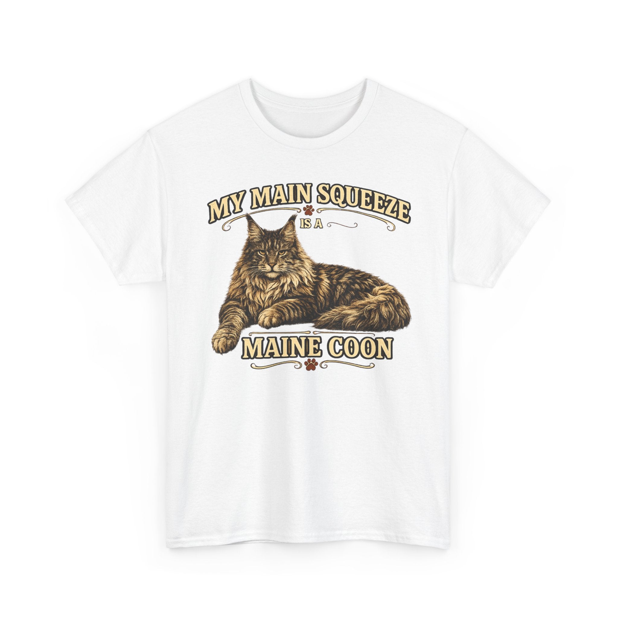 Maine Coon Cat T-Shirt — "My Main Squeeze" Vintage Cat Lover Tee