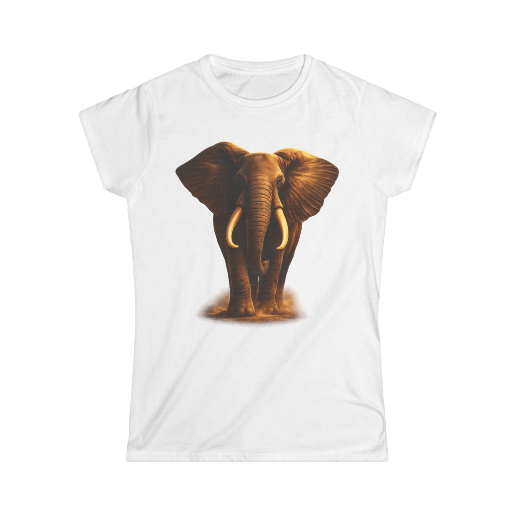 Elephant Portrait Tee — Majestic African Elephant Graphic Women's T-Shirt