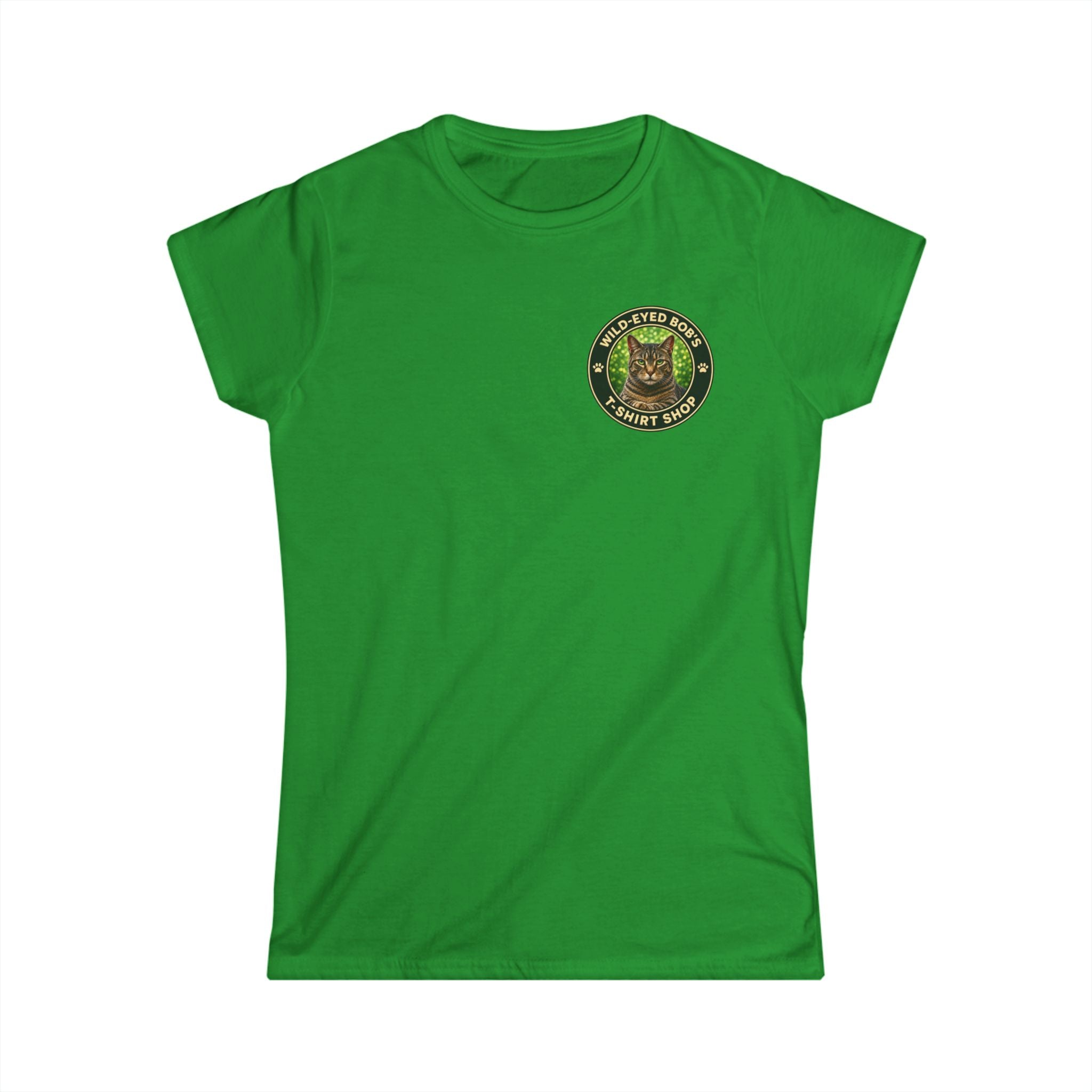 "Wild-Eyed Bob's T-Shirt Shop" Cat Logo Tee