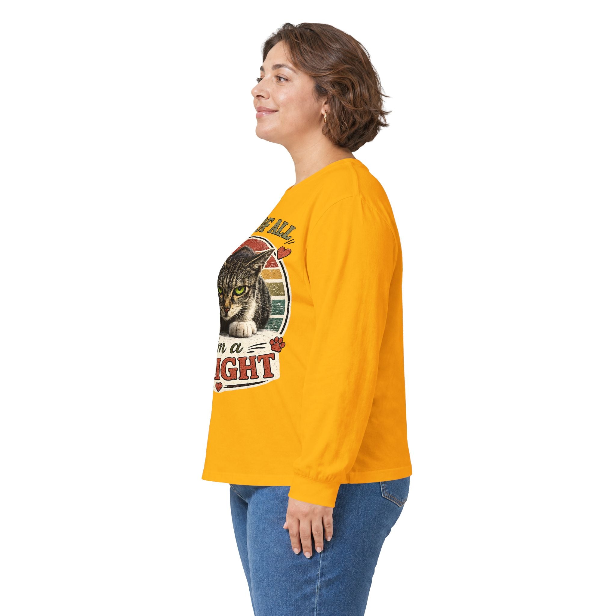 First Of All I'm A Delight Cat Long Sleeve Tee