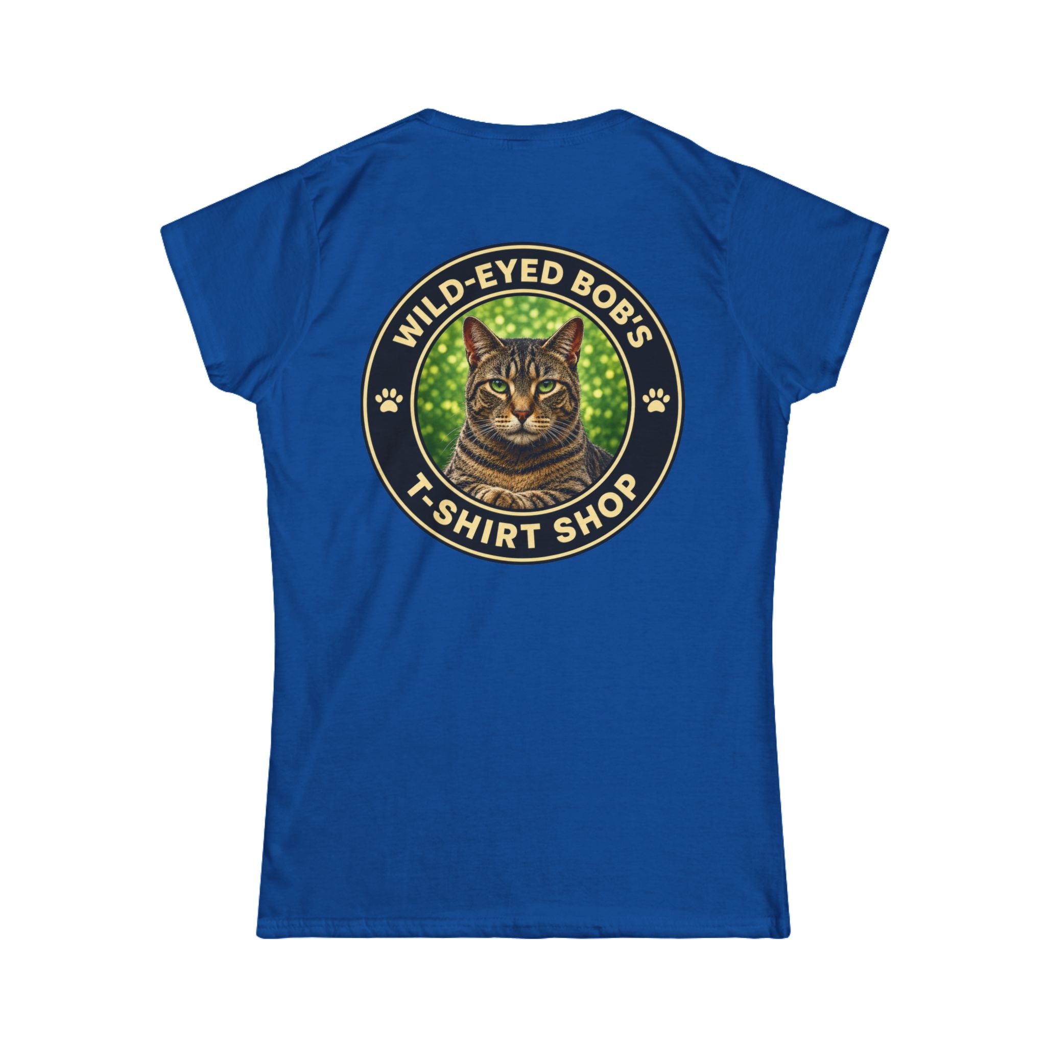 "Wild-Eyed Bob's T-Shirt Shop" Cat Logo Tee