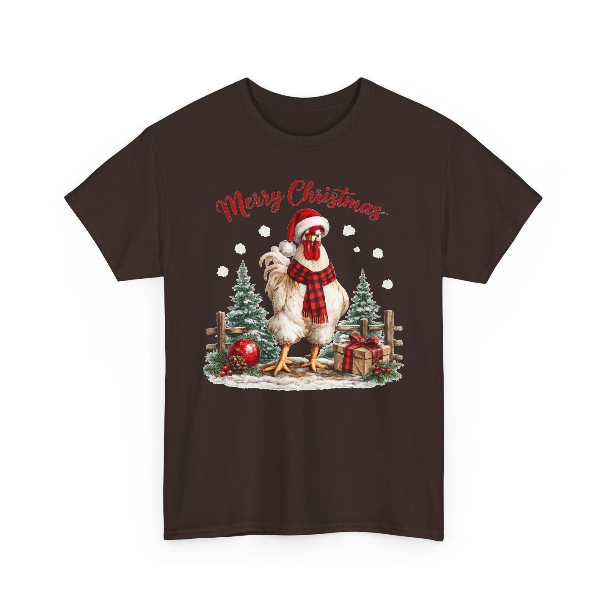 Christmas Rooster T‑Shirt – 'Merry Christmas' Festive Rooster Holiday Tee