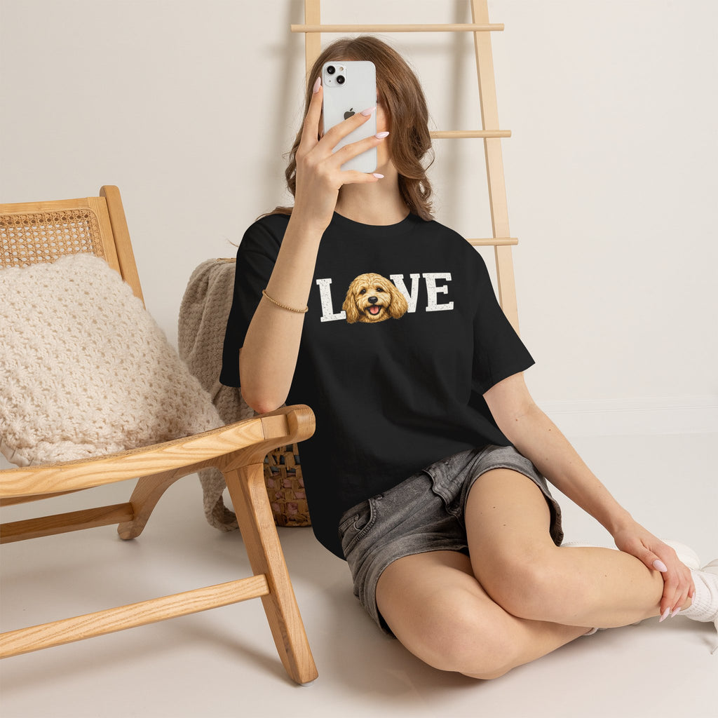 Love Goldendoodle T-Shirt — Golden Doodle Face Graphic Tee