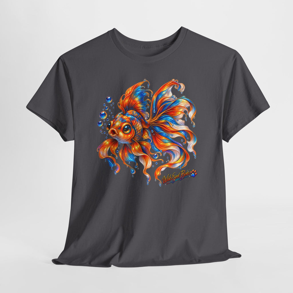 Goldfish Art T-Shirt — Colorful Fantail Goldfish Illustration Tee