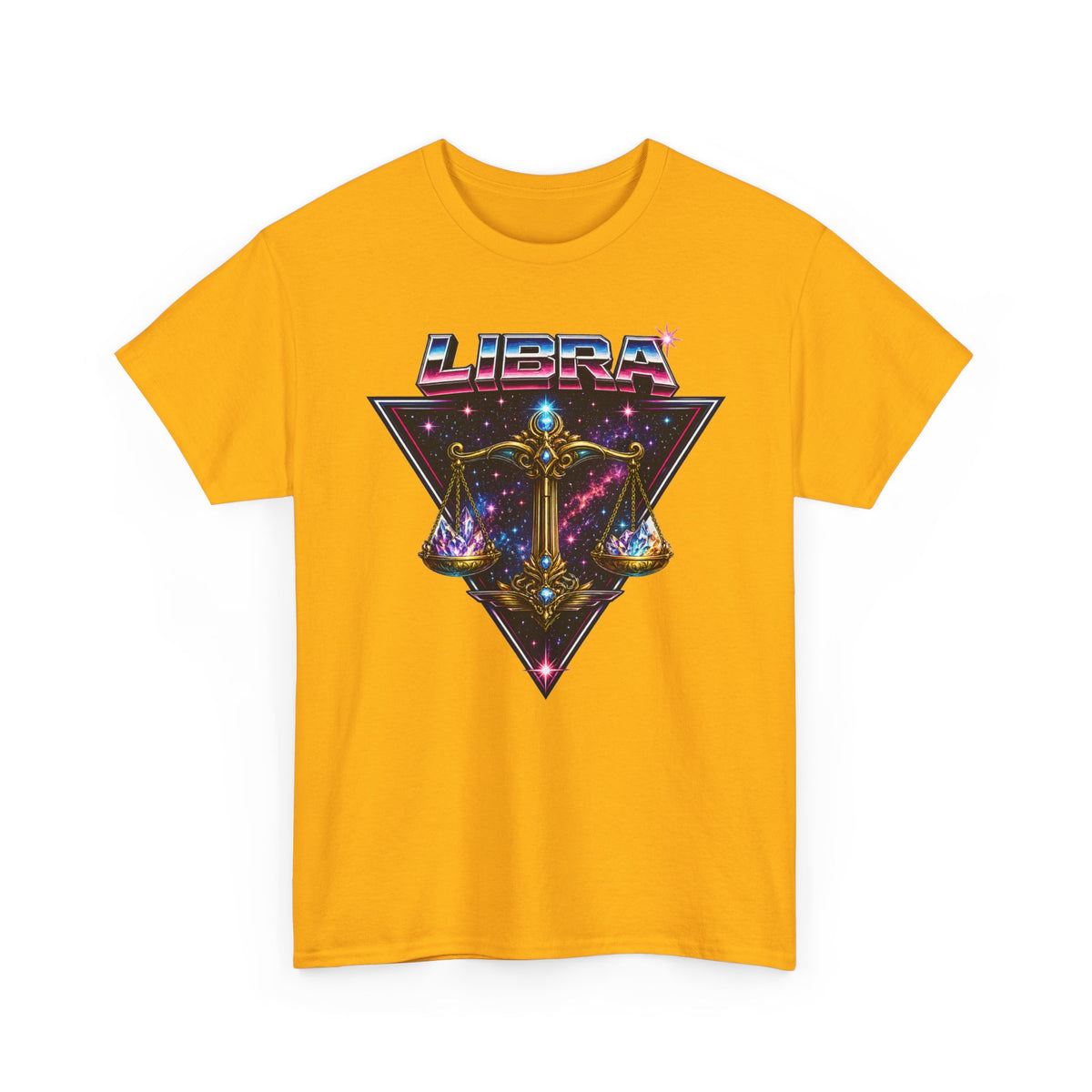 Libra Zodiac T‑Shirt — Retro Cosmic Scales Astrology Tee