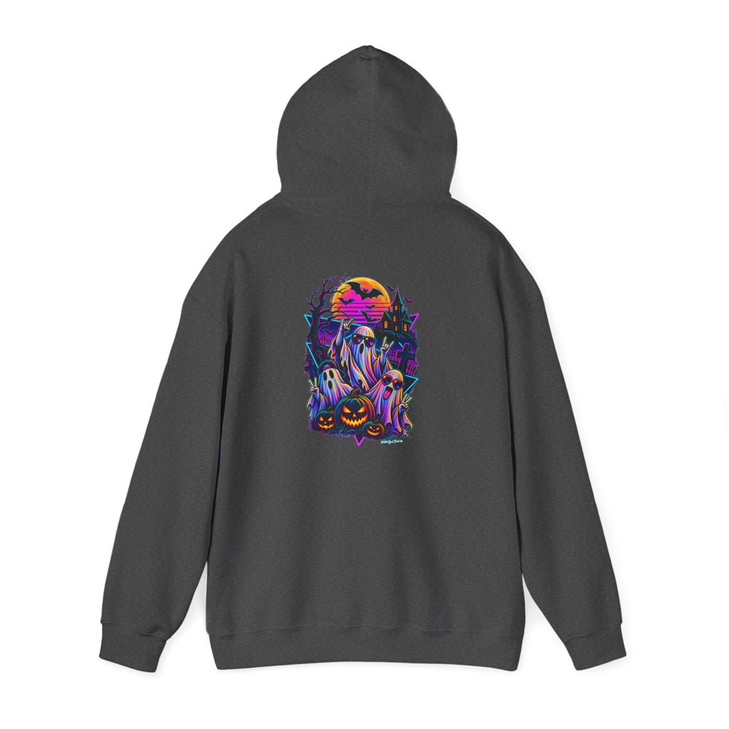 Halloween Ghosts Hoodie — Neon Haunted Night Pumpkin Sweater